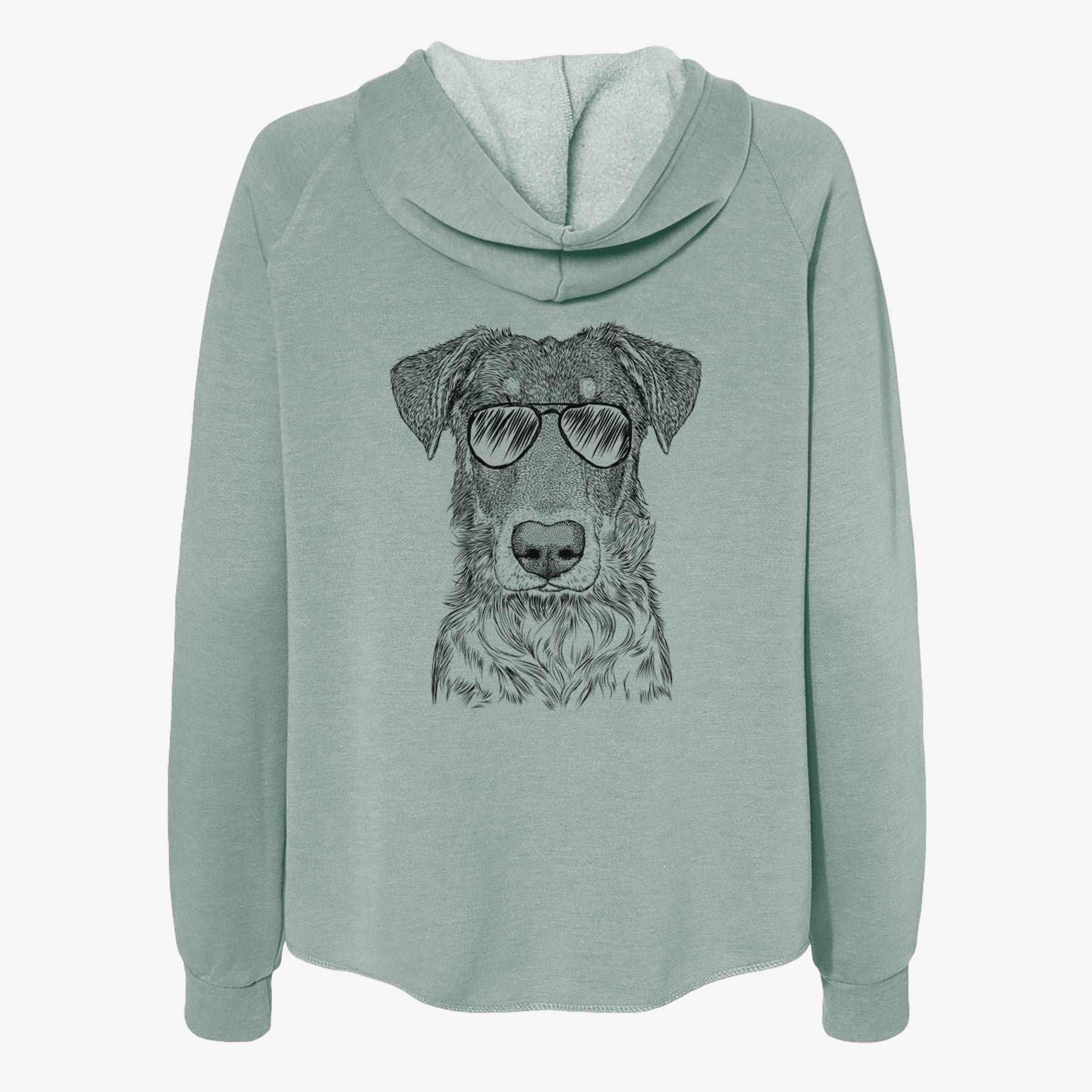 Wesson the Beauceron - Women's Cali Wave Zip-Up Sweatshirt