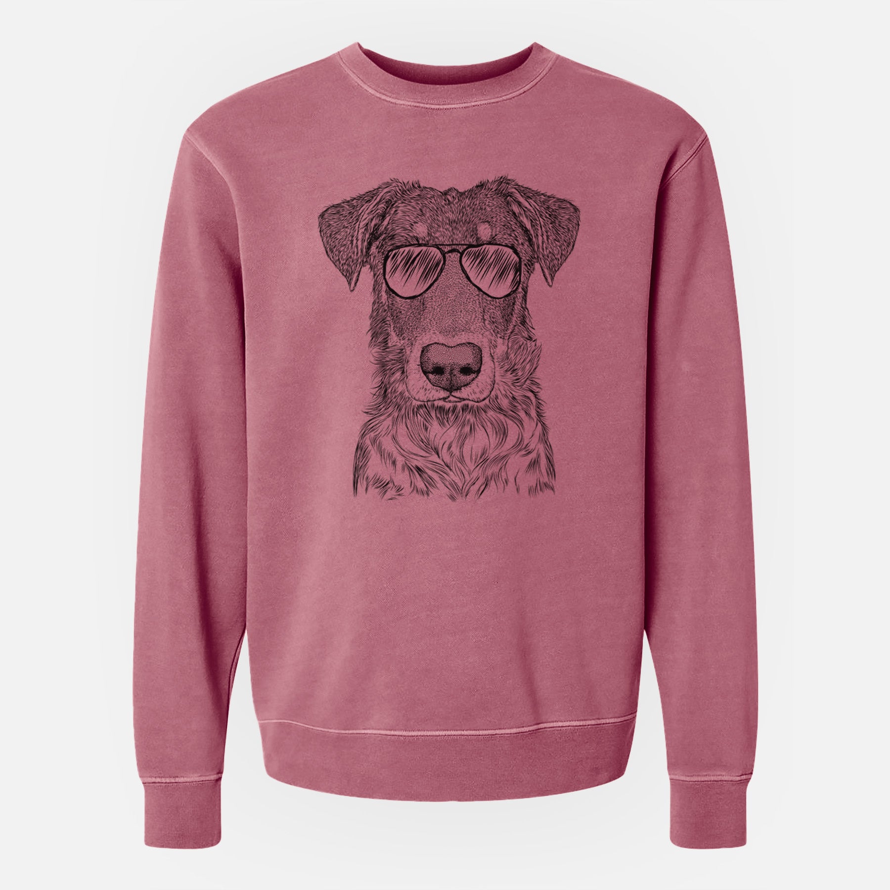 Aviator Wesson the Beauceron - Unisex Pigment Dyed Crew Sweatshirt