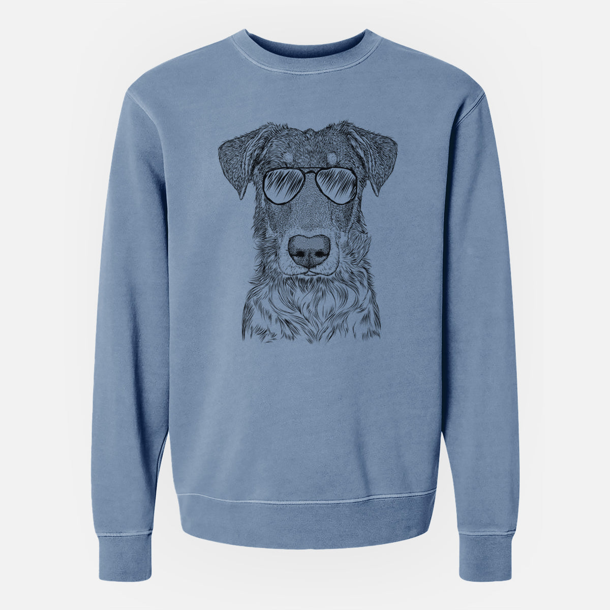 Aviator Wesson the Beauceron - Unisex Pigment Dyed Crew Sweatshirt