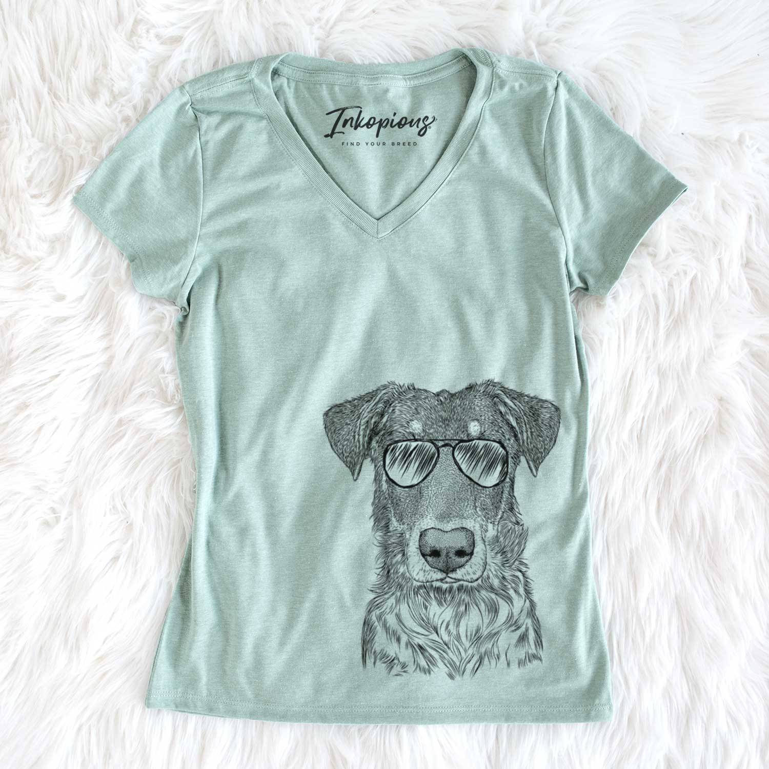 Aviator Wesson the Beauceron - Women's V-neck Shirt