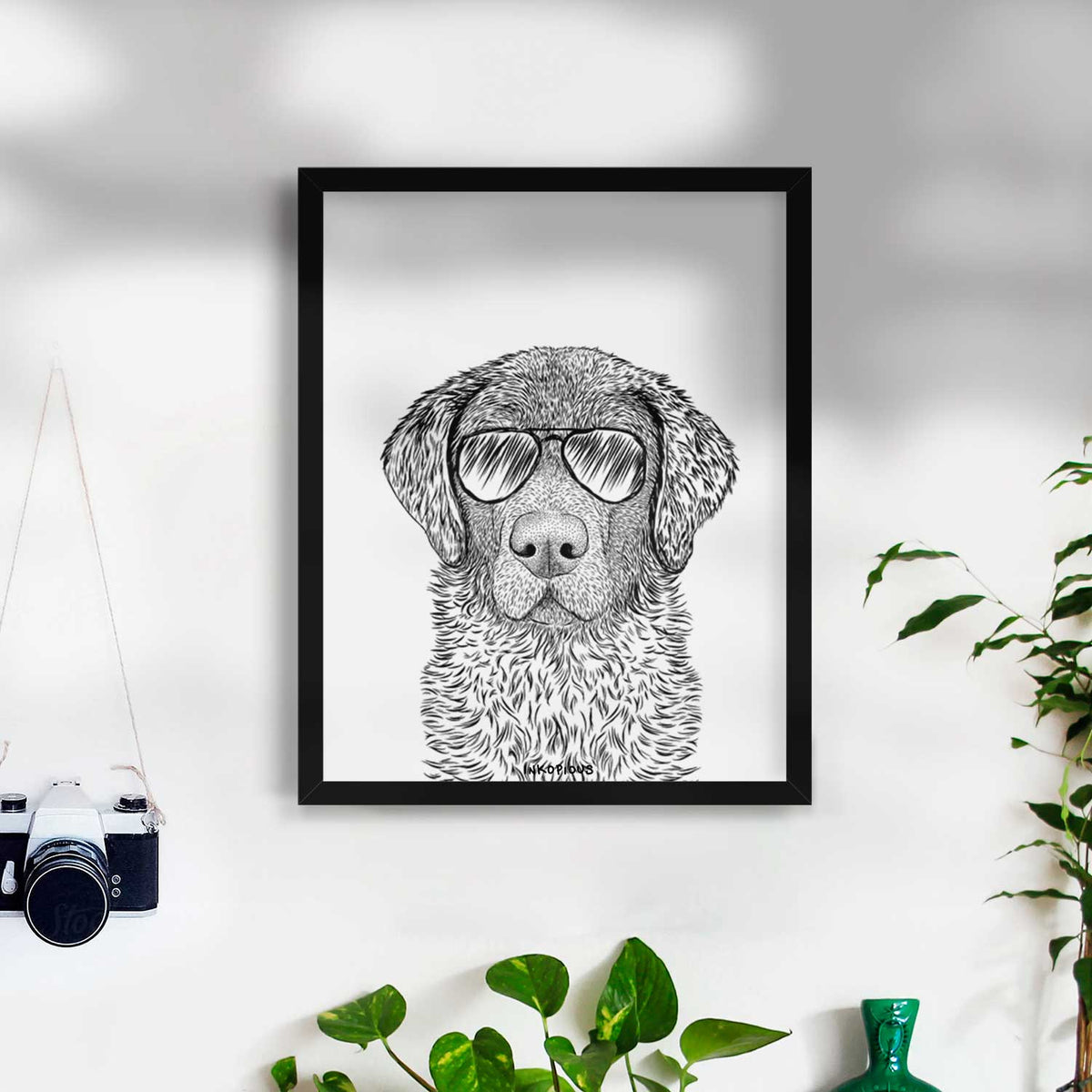 Whiskey the Chocolate Lab Art Print