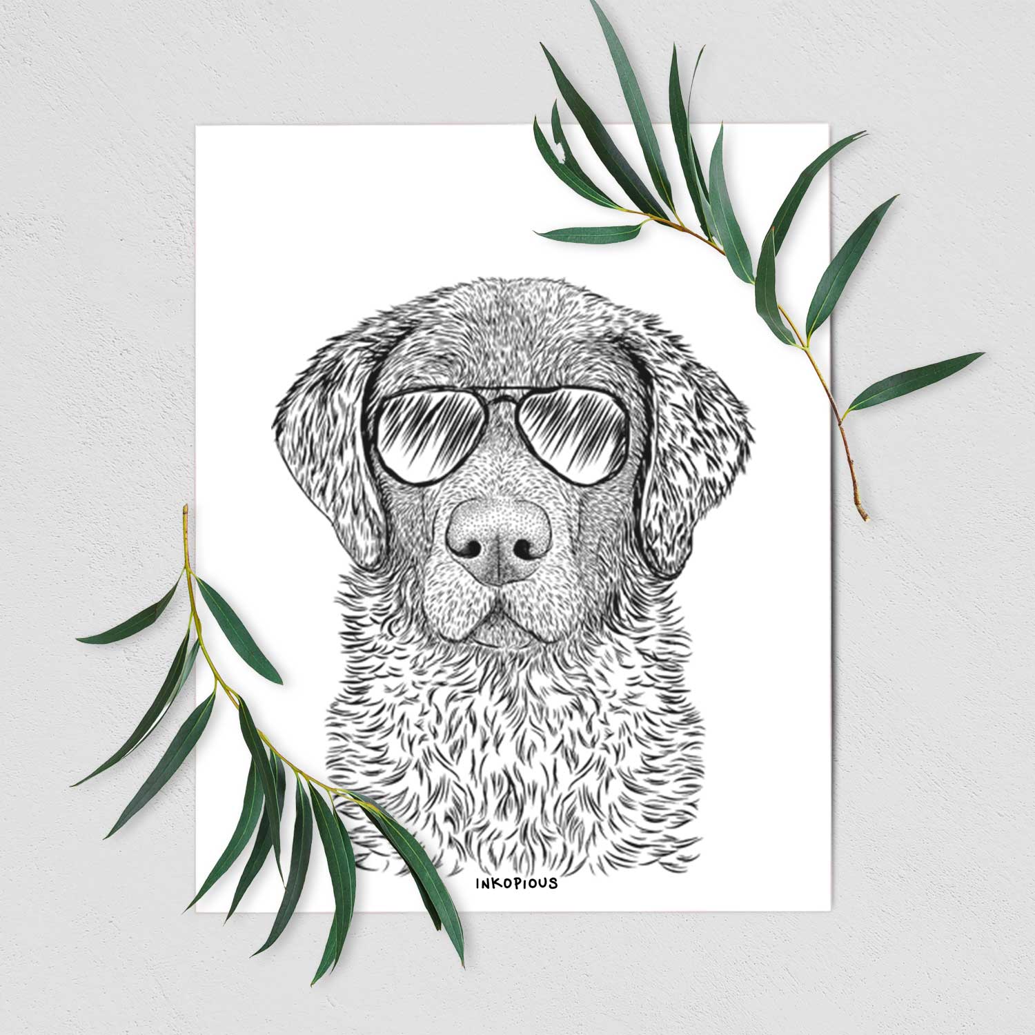Whiskey the Chocolate Lab Art Print