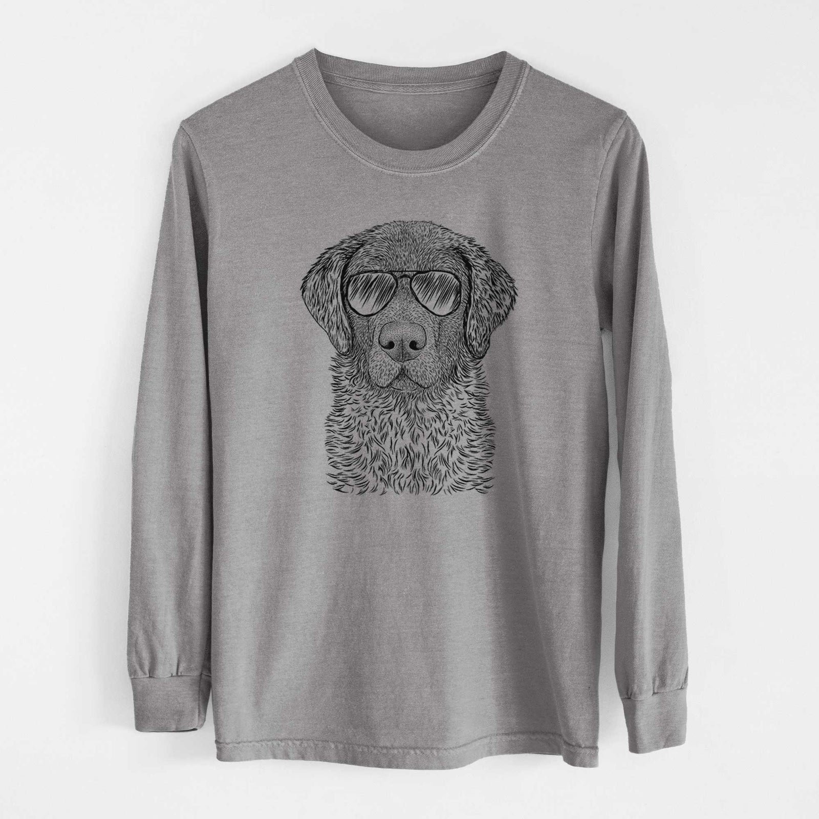 Aviators Whiskey the Chocolate Lab - Heavyweight 100% Cotton Long Sleeve