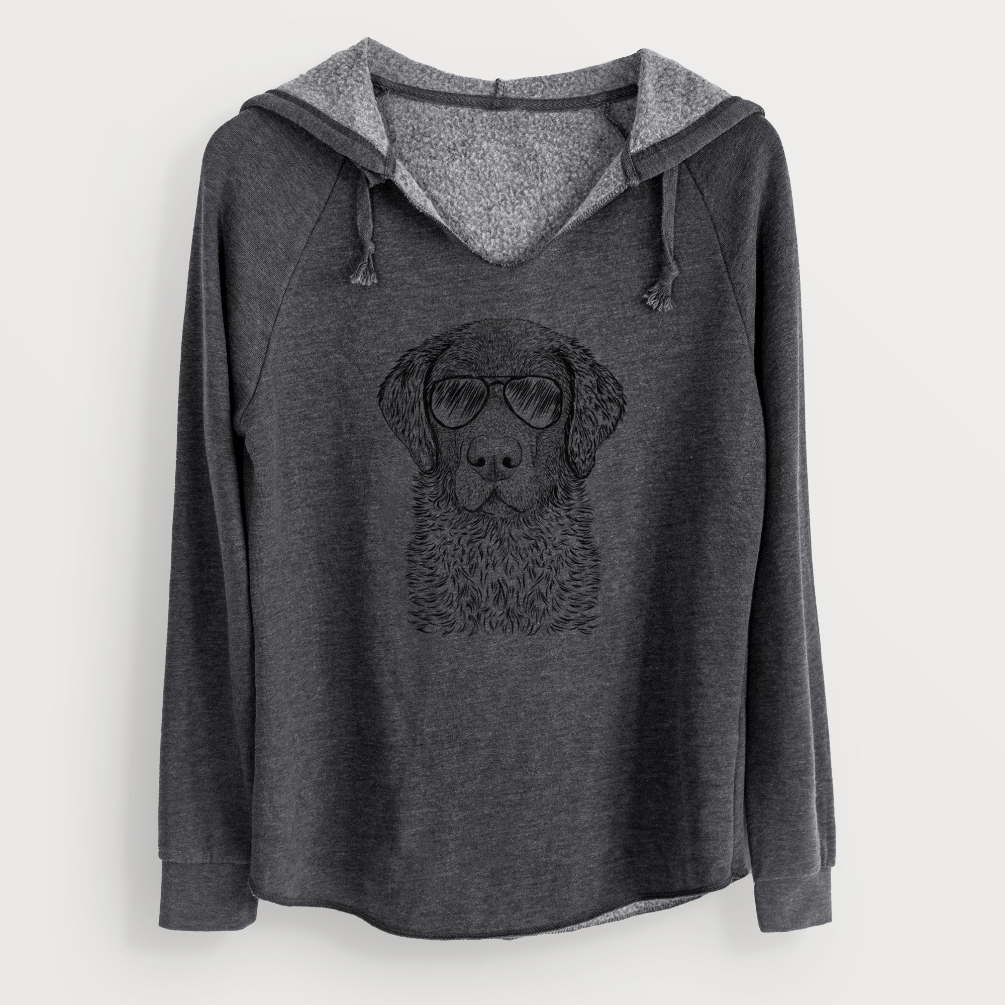 Aviator Whiskey the Chocolate Lab - Cali Wave Hooded Sweatshirt