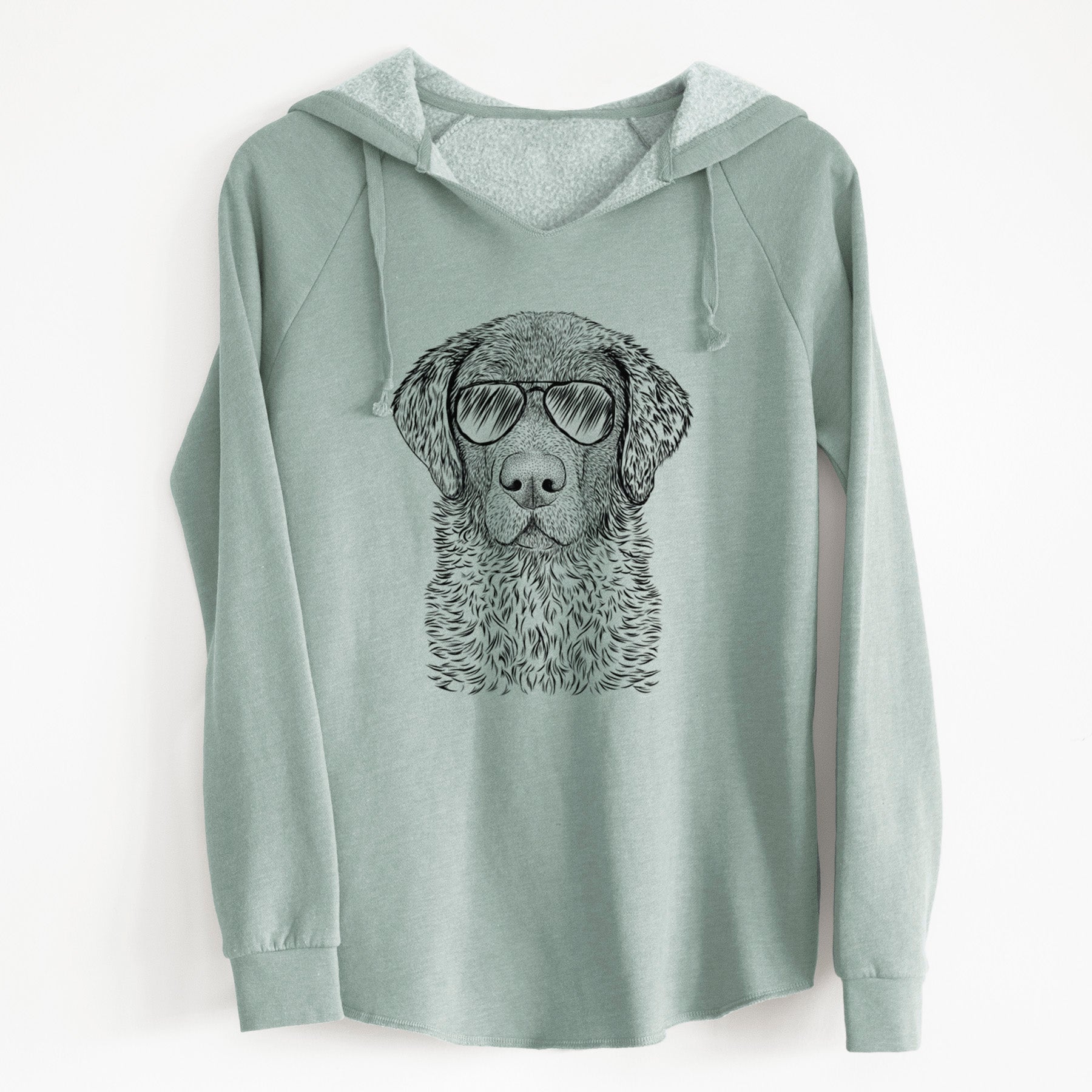 Aviator Whiskey the Chocolate Lab - Cali Wave Hooded Sweatshirt