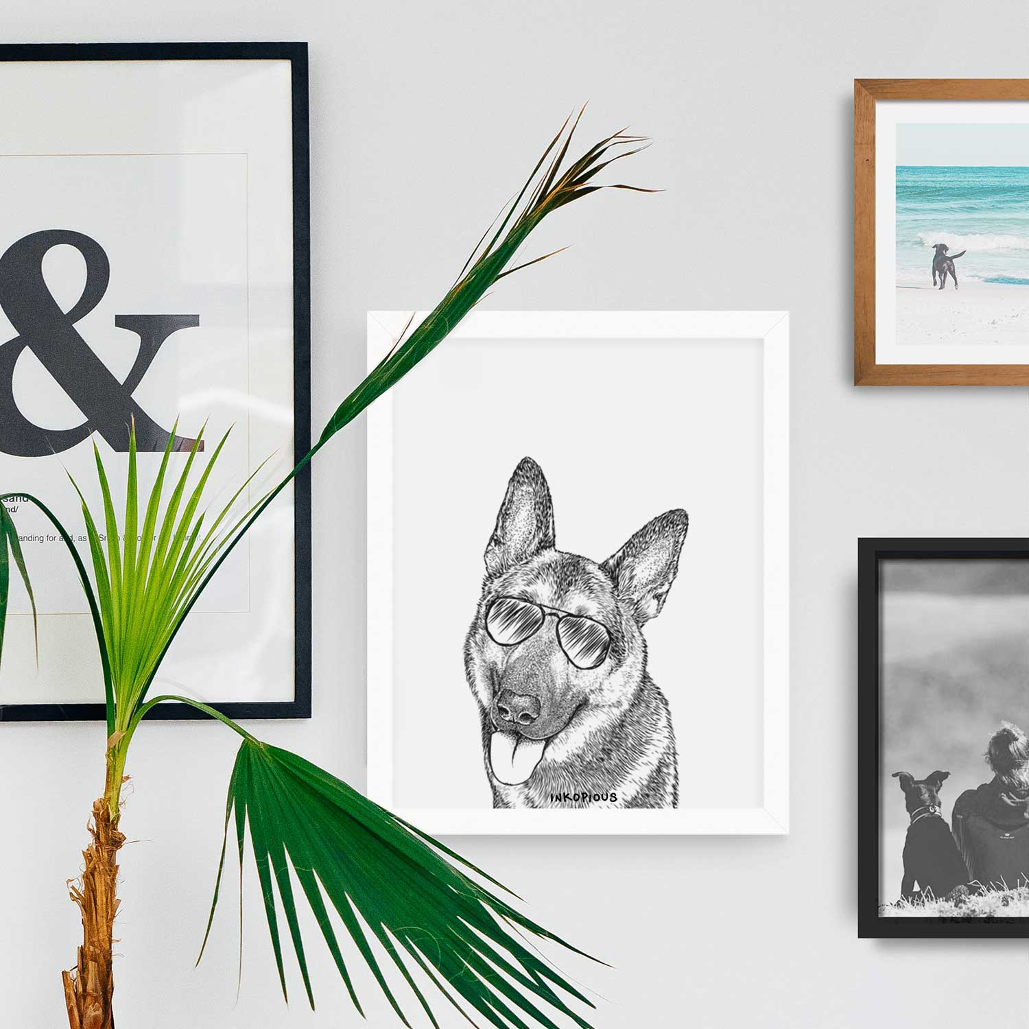 Whitaker the German Shepherd Art Print