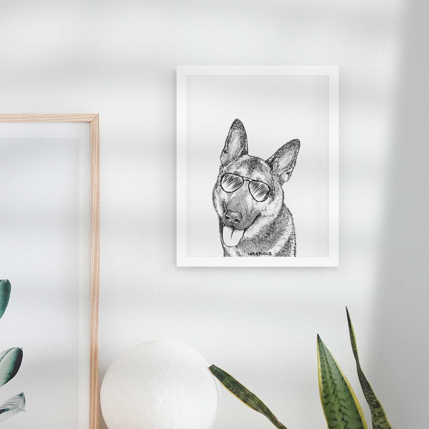 Whitaker the German Shepherd Art Print