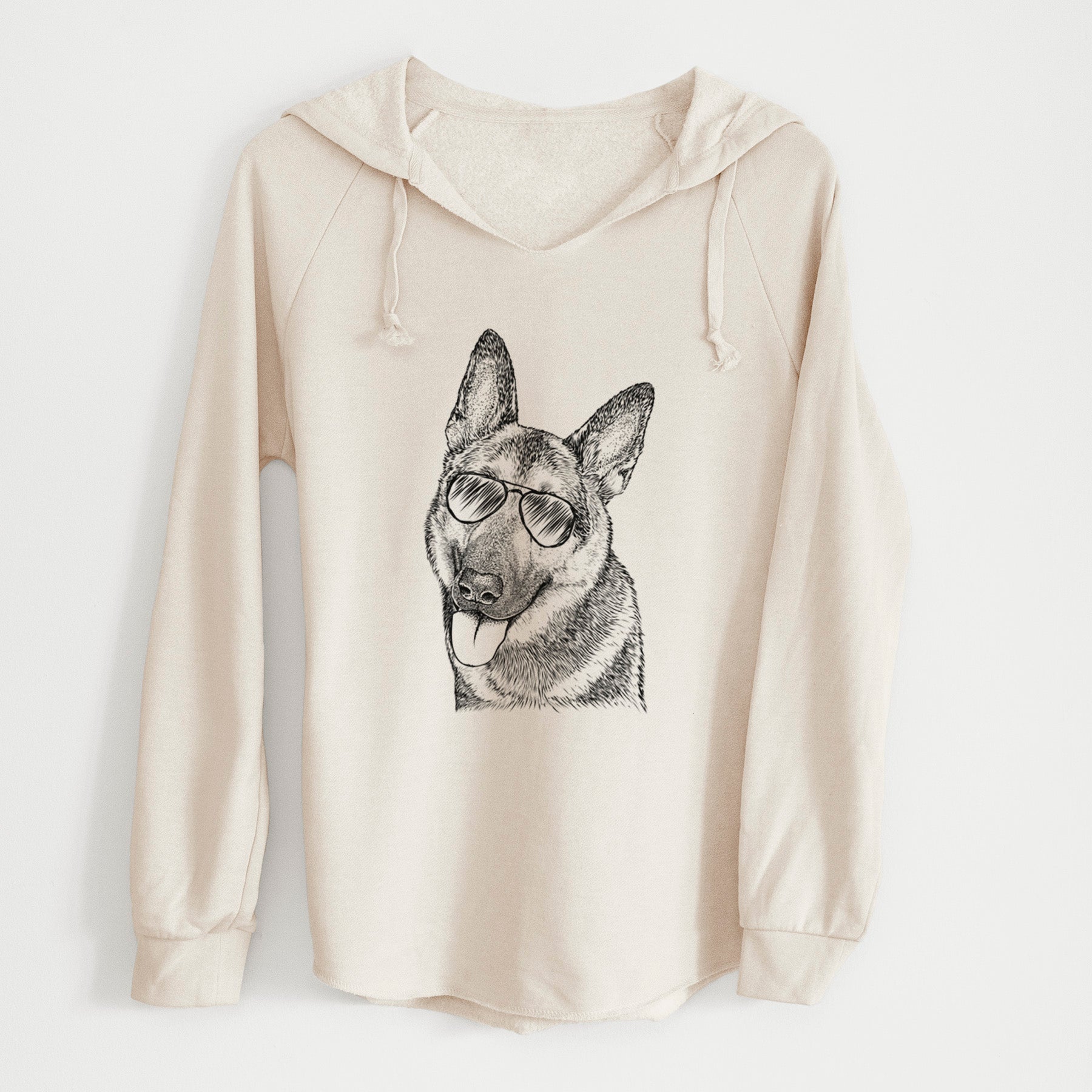 Aviator Whitaker the German Shepherd - Cali Wave Hooded Sweatshirt