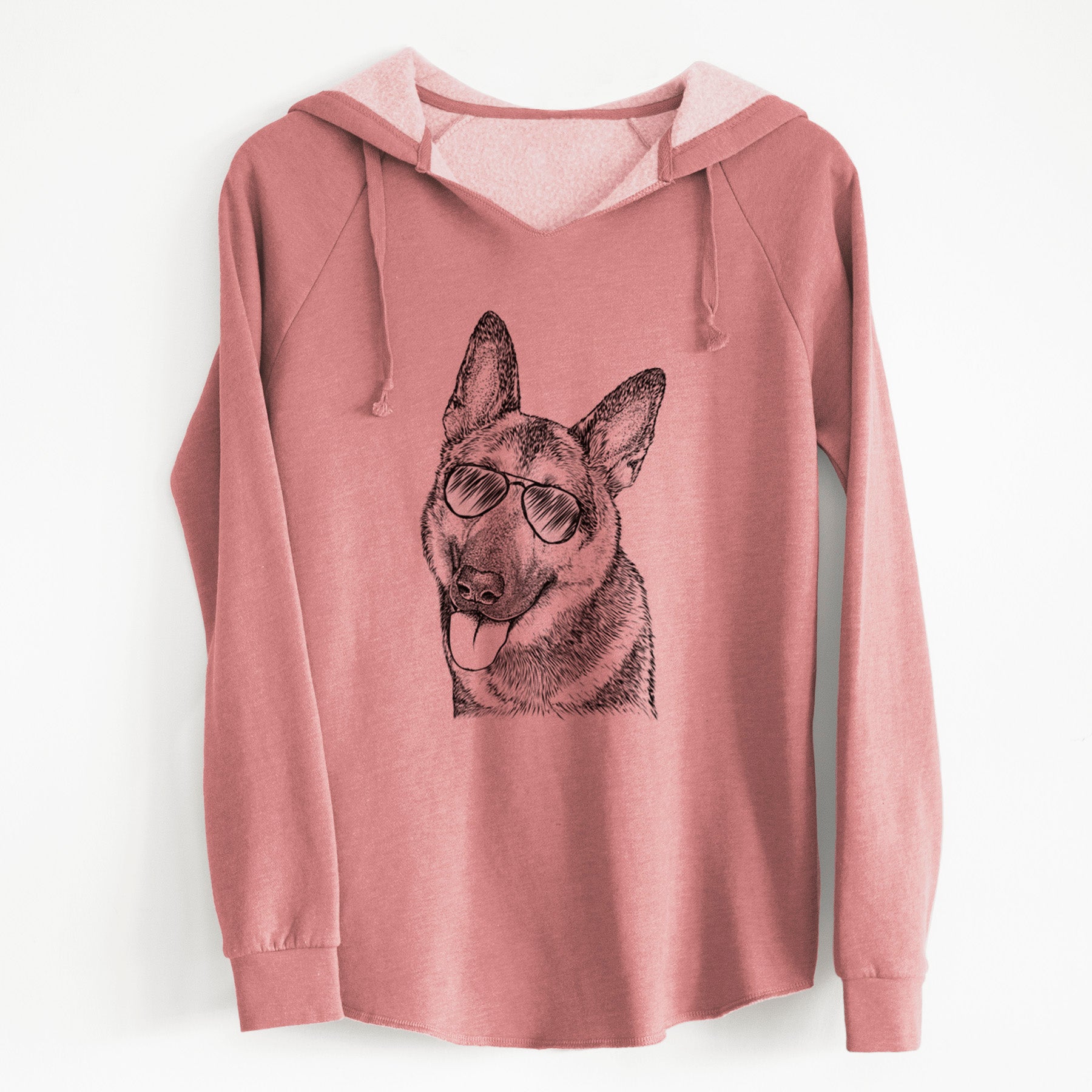 Aviator Whitaker the German Shepherd - Cali Wave Hooded Sweatshirt