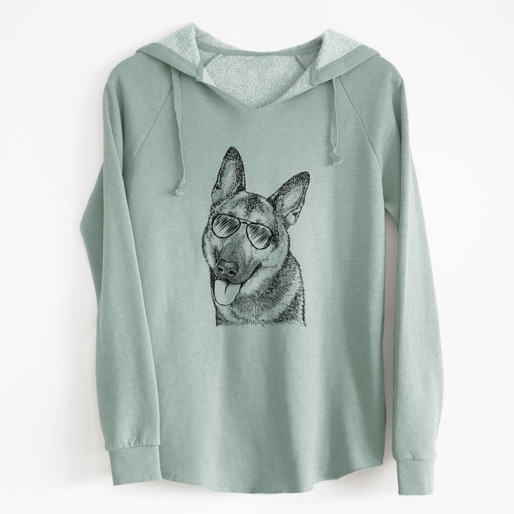 Aviator Whitaker the German Shepherd - Cali Wave Hooded Sweatshirt