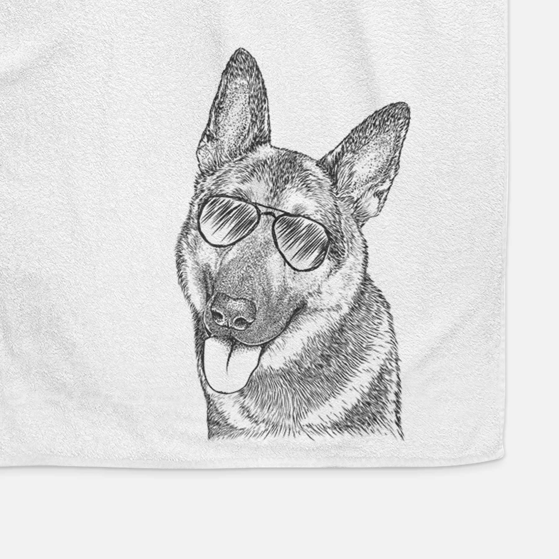 Whitaker the German Shepherd Decorative Hand Towel