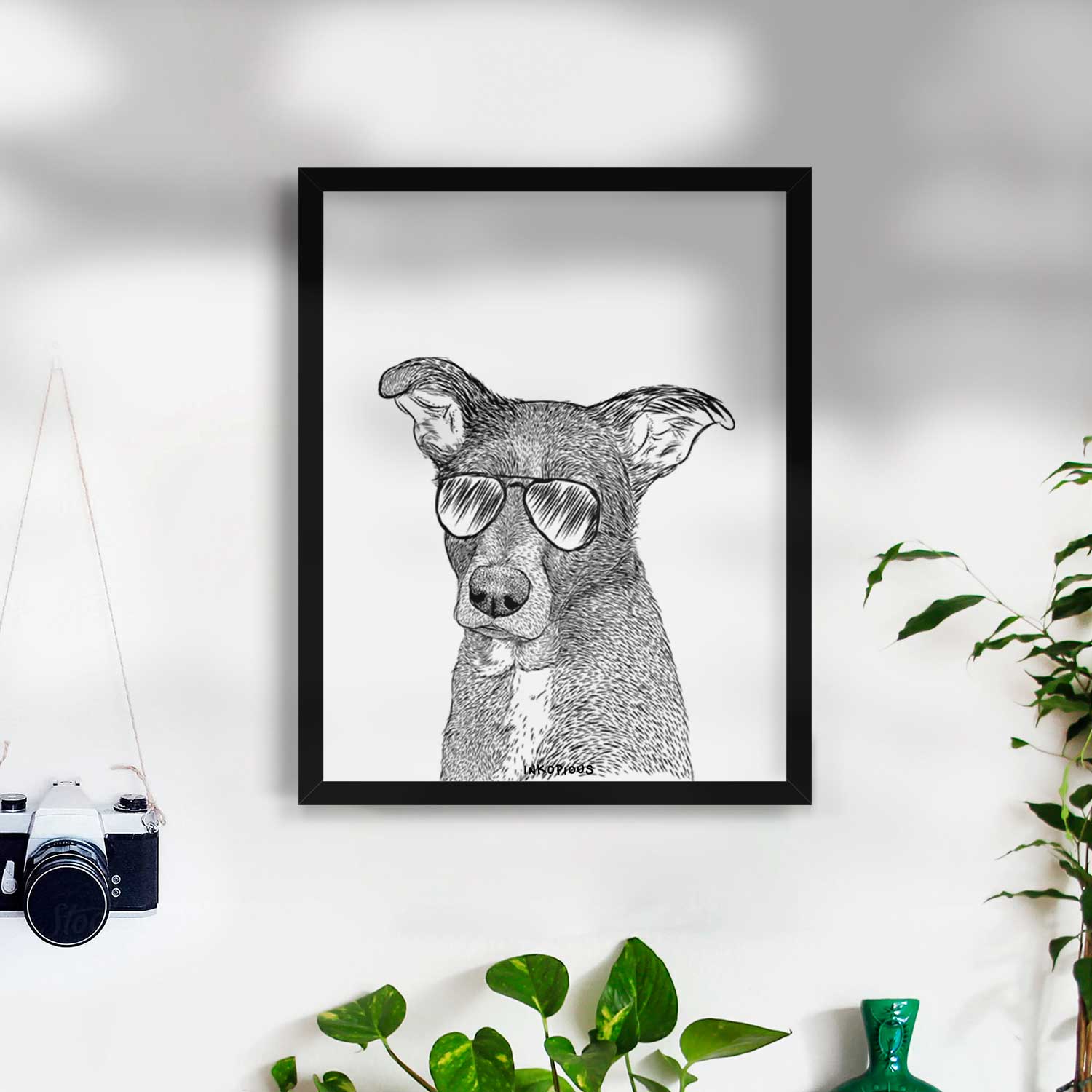 Wilbur the Shepherd Mix Art Print