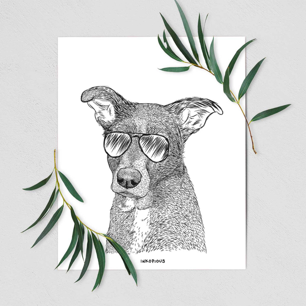 Wilbur the Shepherd Mix Art Print