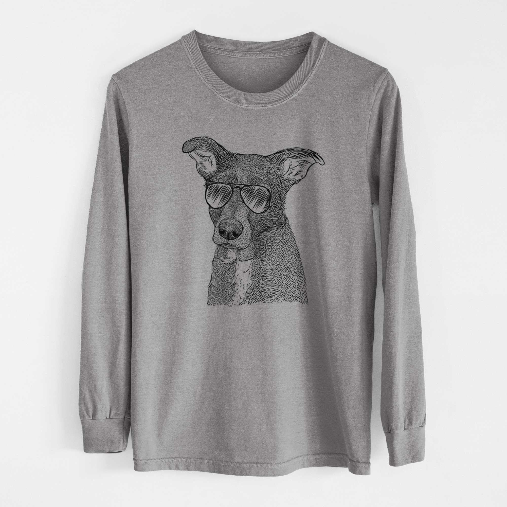 Aviators Wilbur the Shepherd Mix - Heavyweight 100% Cotton Long Sleeve