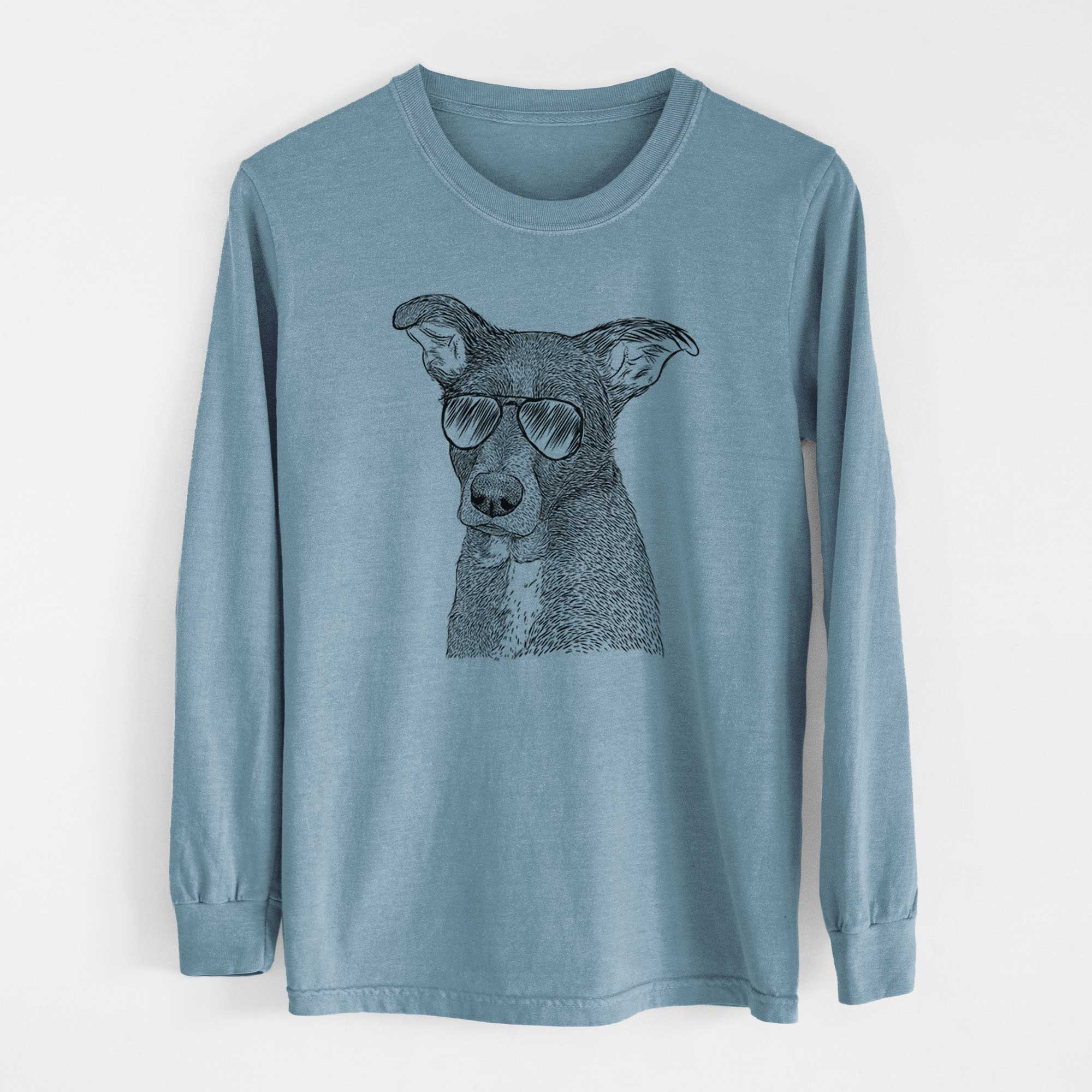 Aviators Wilbur the Shepherd Mix - Heavyweight 100% Cotton Long Sleeve