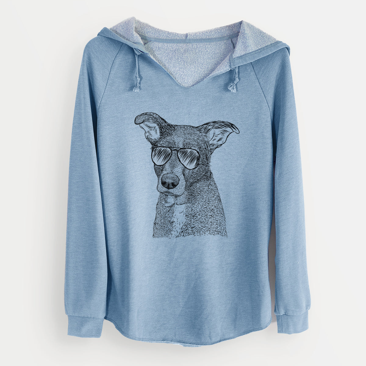 Aviator Wilbur the Shepherd Mix - Cali Wave Hooded Sweatshirt