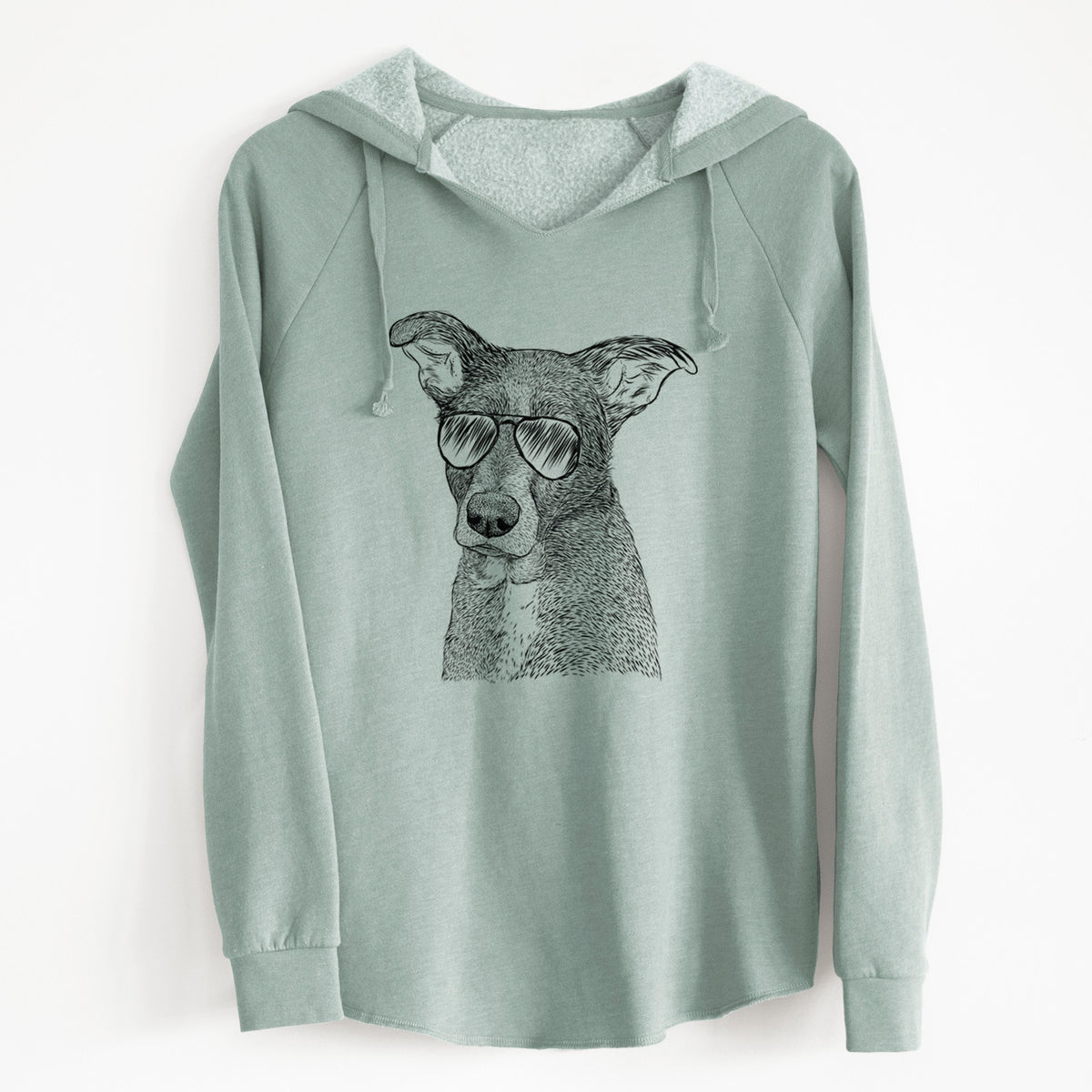Aviator Wilbur the Shepherd Mix - Cali Wave Hooded Sweatshirt