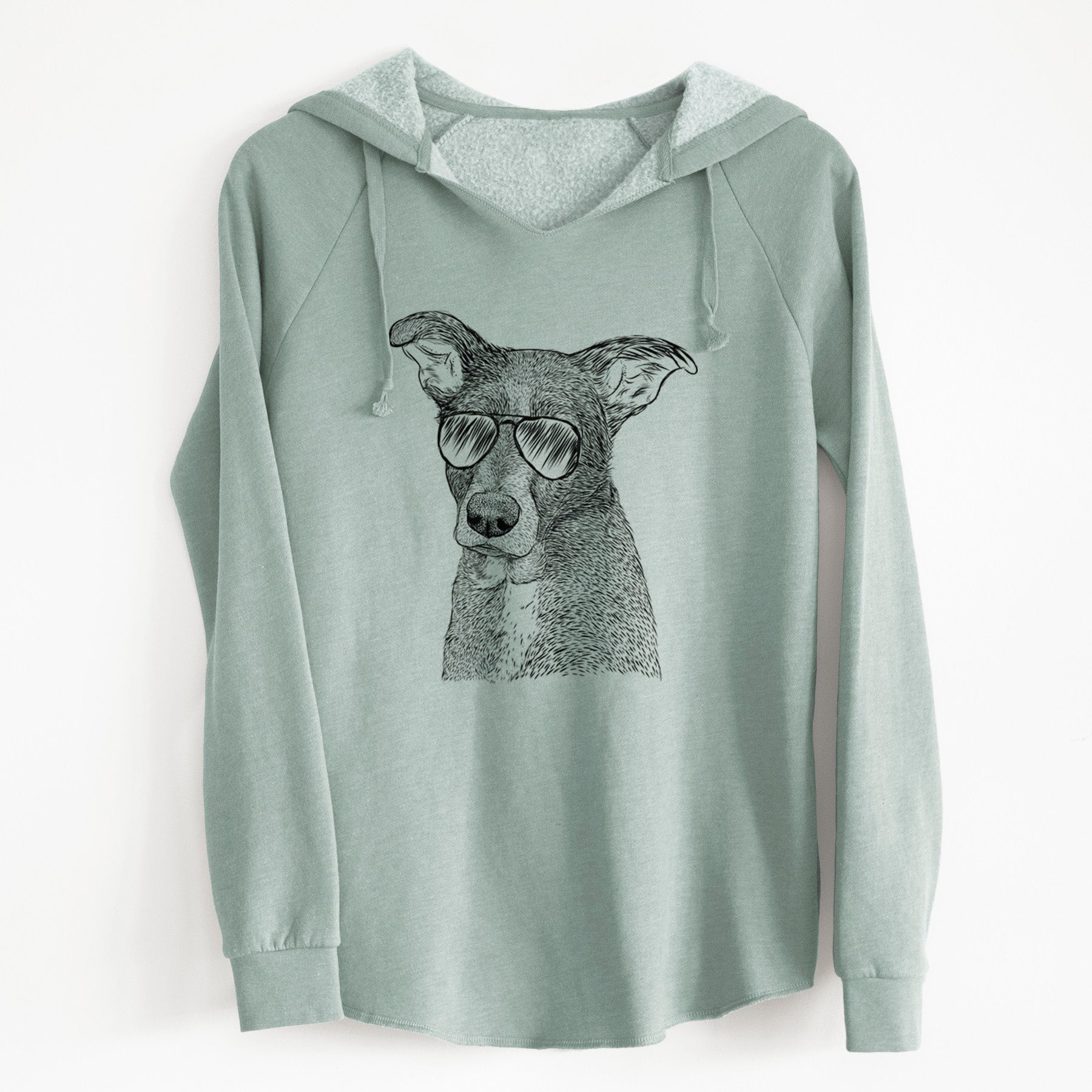 Aviator Wilbur the Shepherd Mix - Cali Wave Hooded Sweatshirt