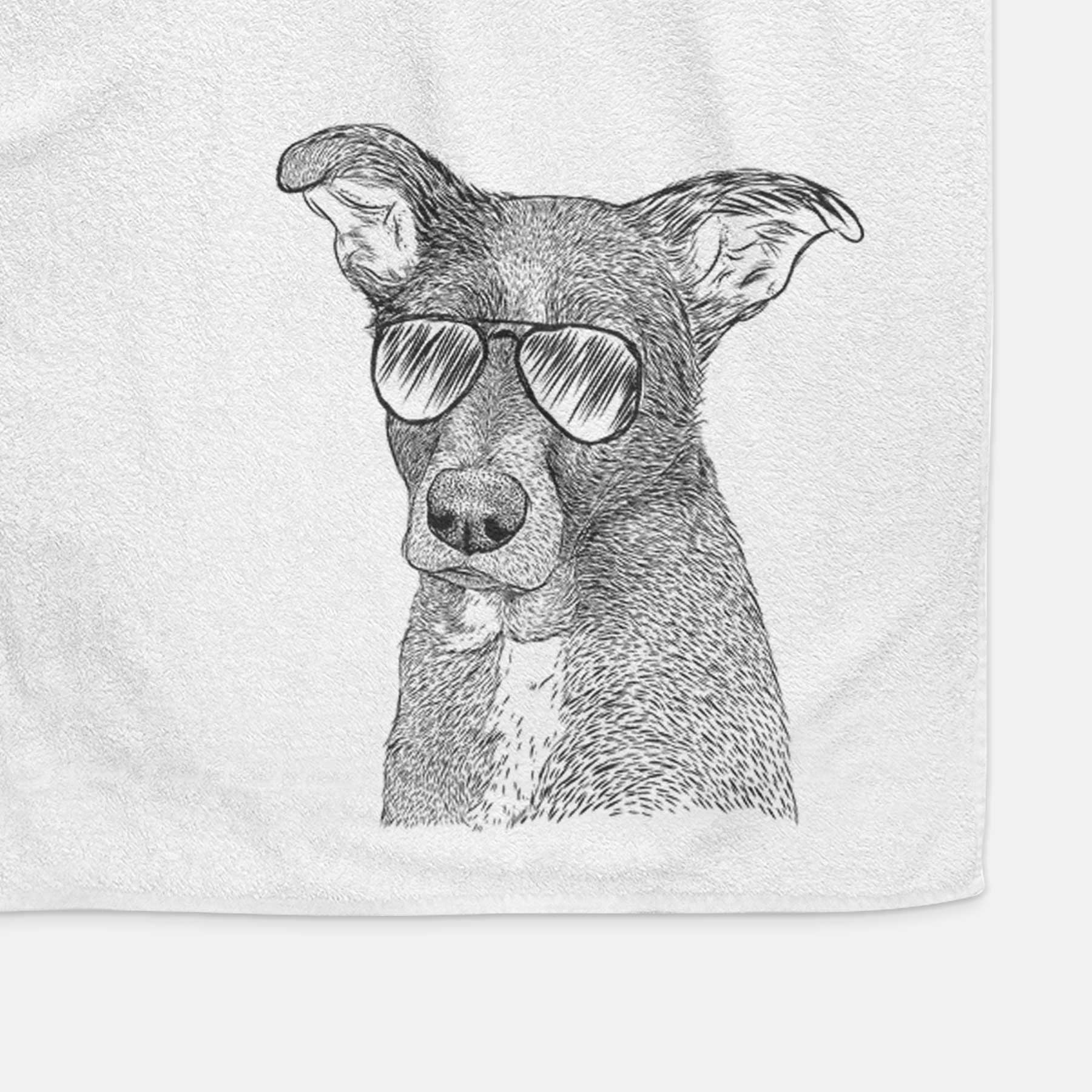 Wilbur the Shepherd Mix Decorative Hand Towel