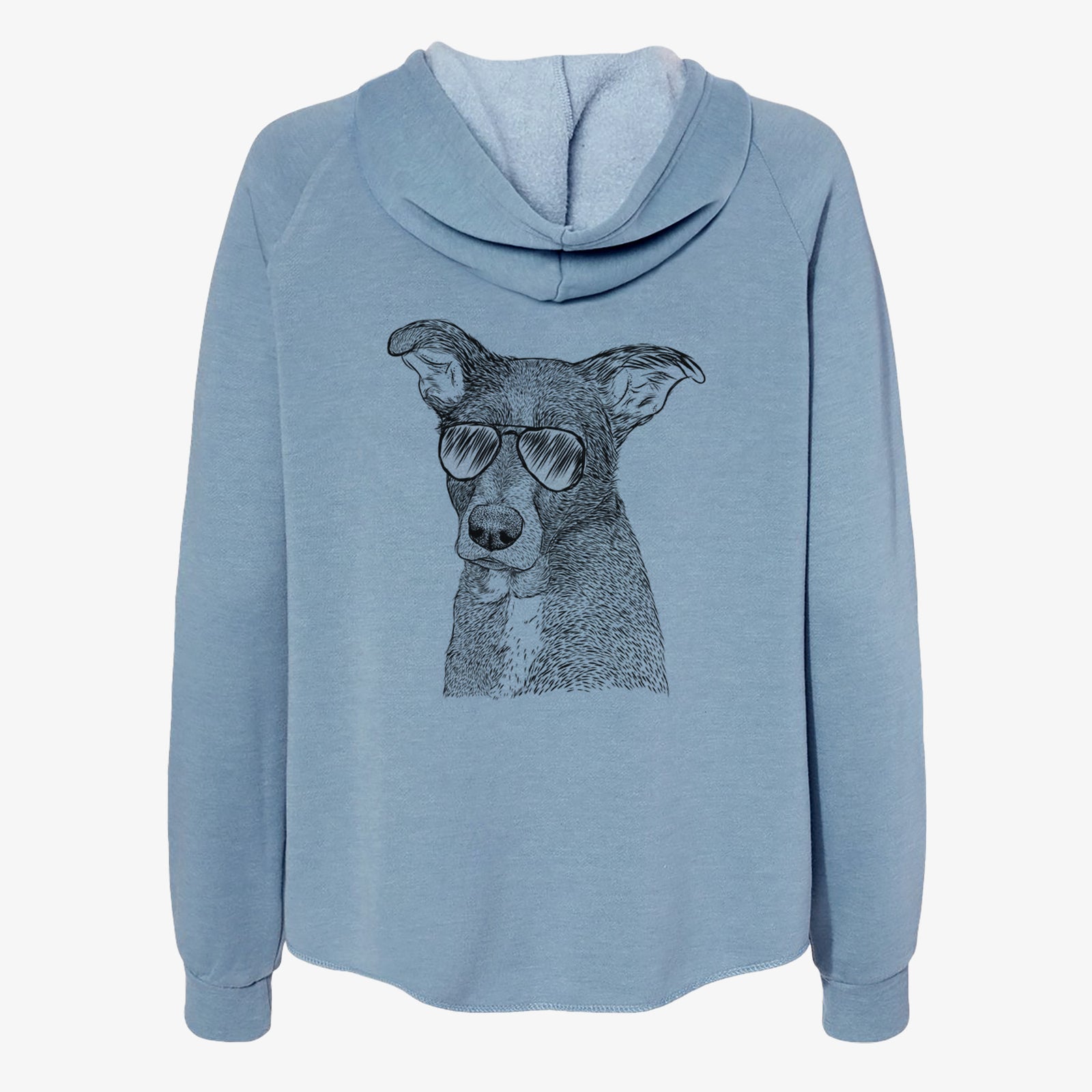 Wilbur the Shepherd Mix - Women's Cali Wave Zip-Up Sweatshirt