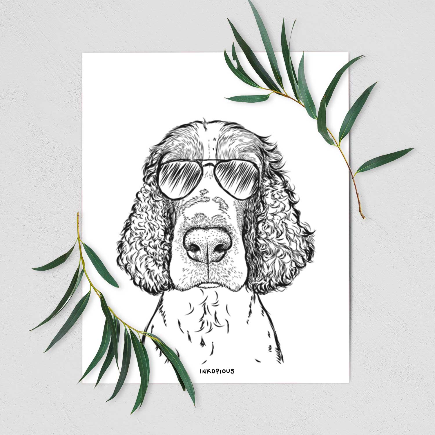 Wilbur the English Springer Spaniel Art Print