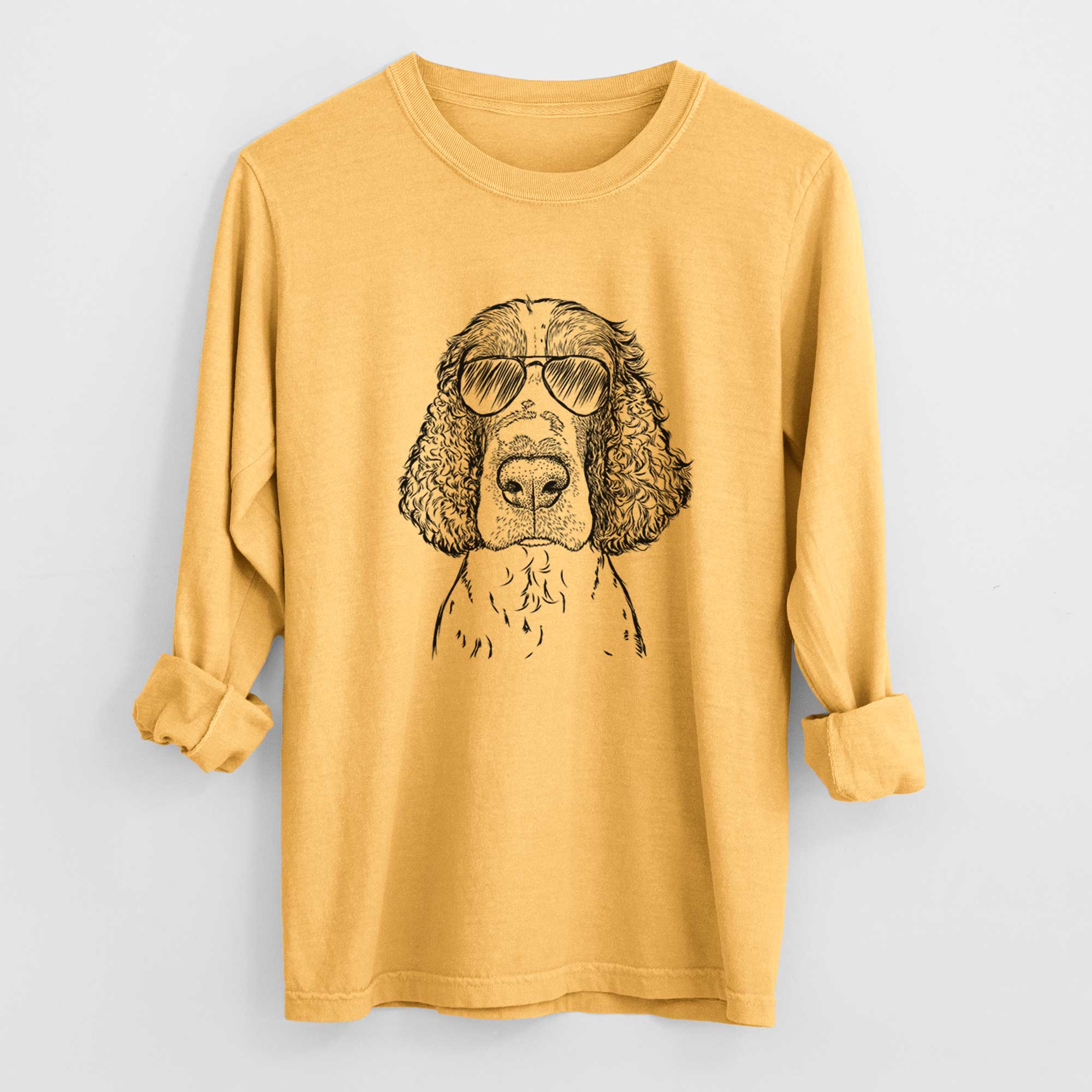 Aviators Wilbur the English Springer Spaniel - Heavyweight 100% Cotton Long Sleeve