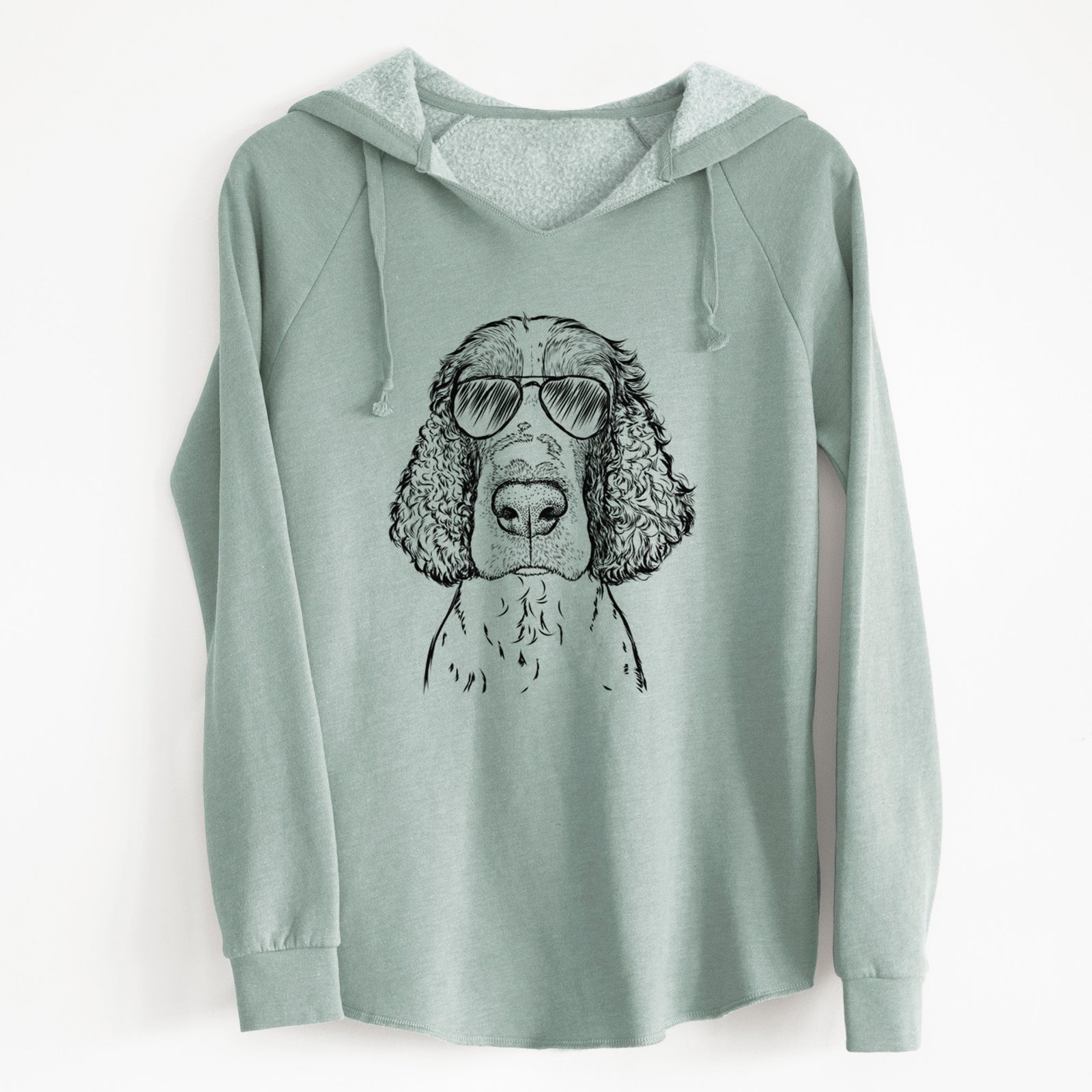 Aviator Wilbur the English Springer Spaniel - Cali Wave Hooded Sweatshirt