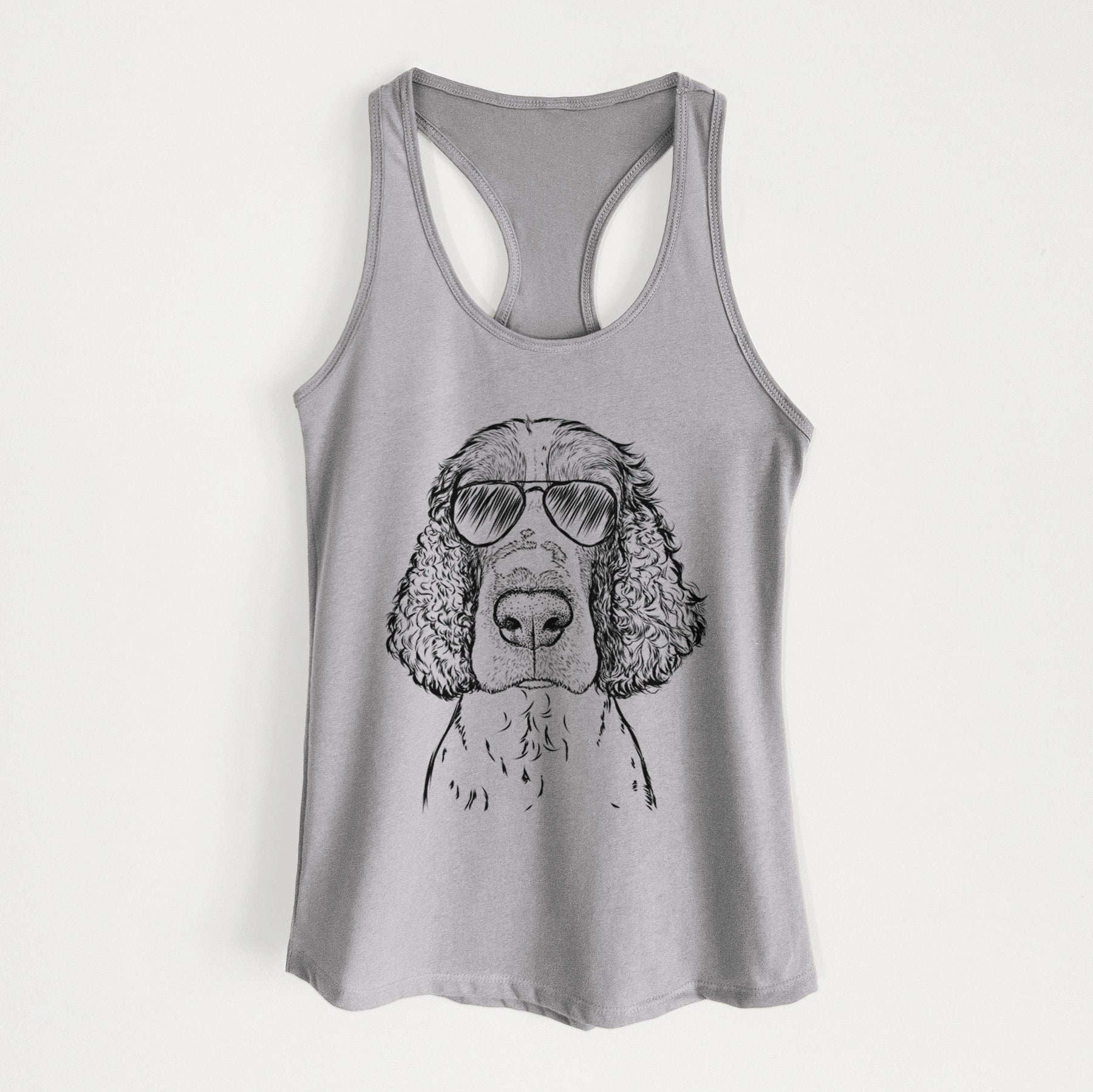 Wilbur the English Springer Spaniel - Women's Racerback Tanktop