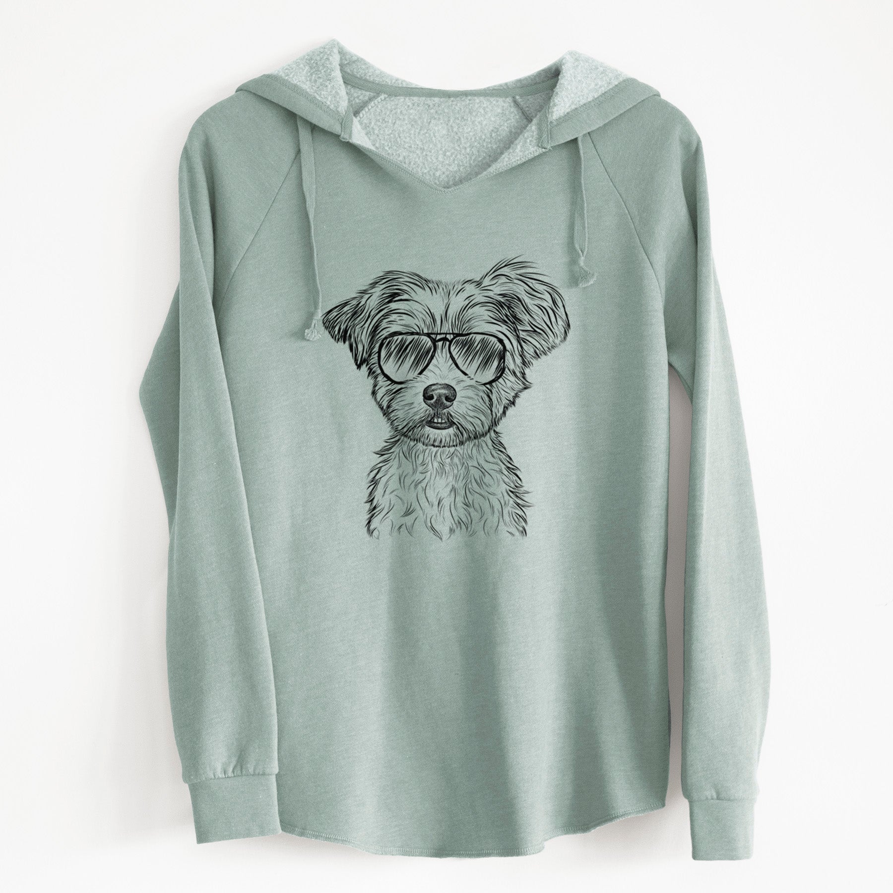 Aviator William Mitchell Newman the Yorkshire Terrier - Cali Wave Hooded Sweatshirt