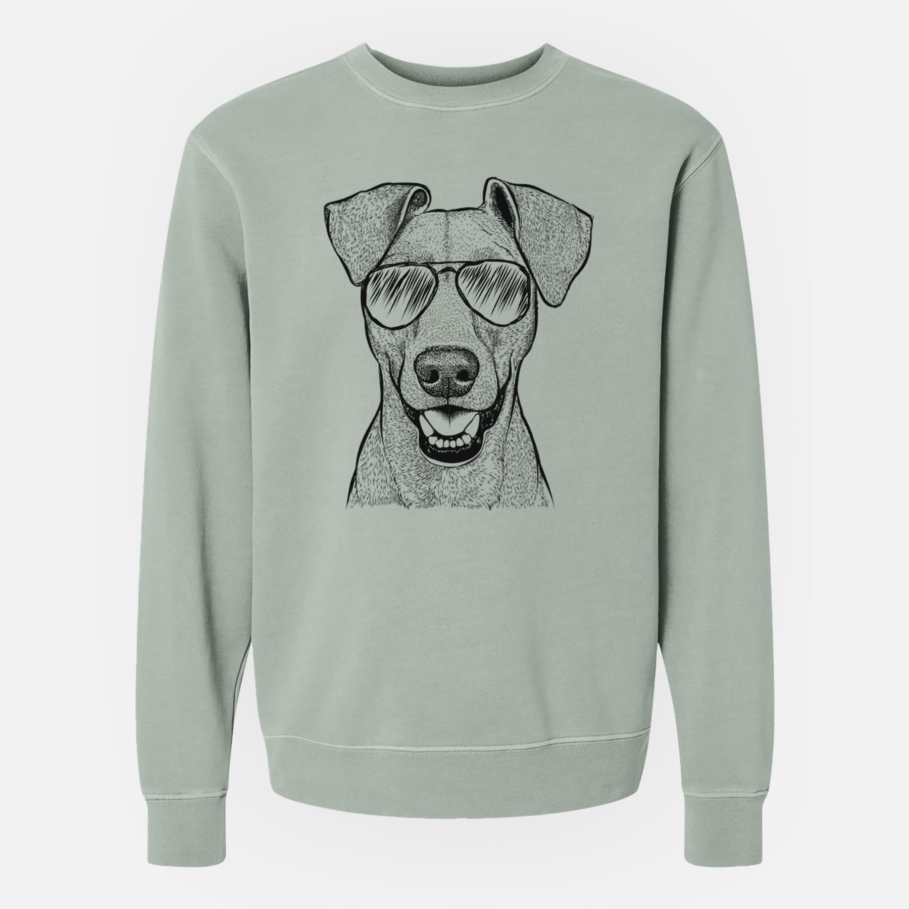 Aviator Willow the German Pinscher - Unisex Pigment Dyed Crew Sweatshirt