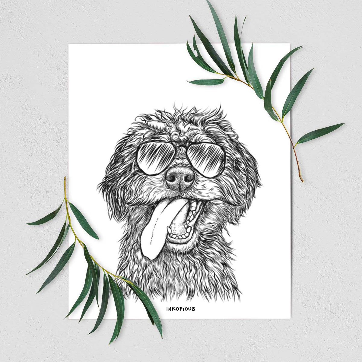 Winnie the Aussiedoodle Art Print