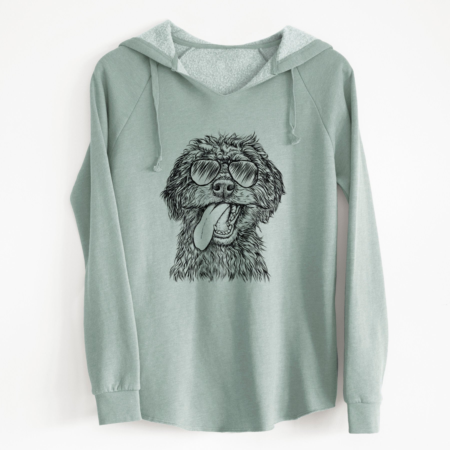 Aviator Winnie the Mini Aussiedoodle - Cali Wave Hooded Sweatshirt