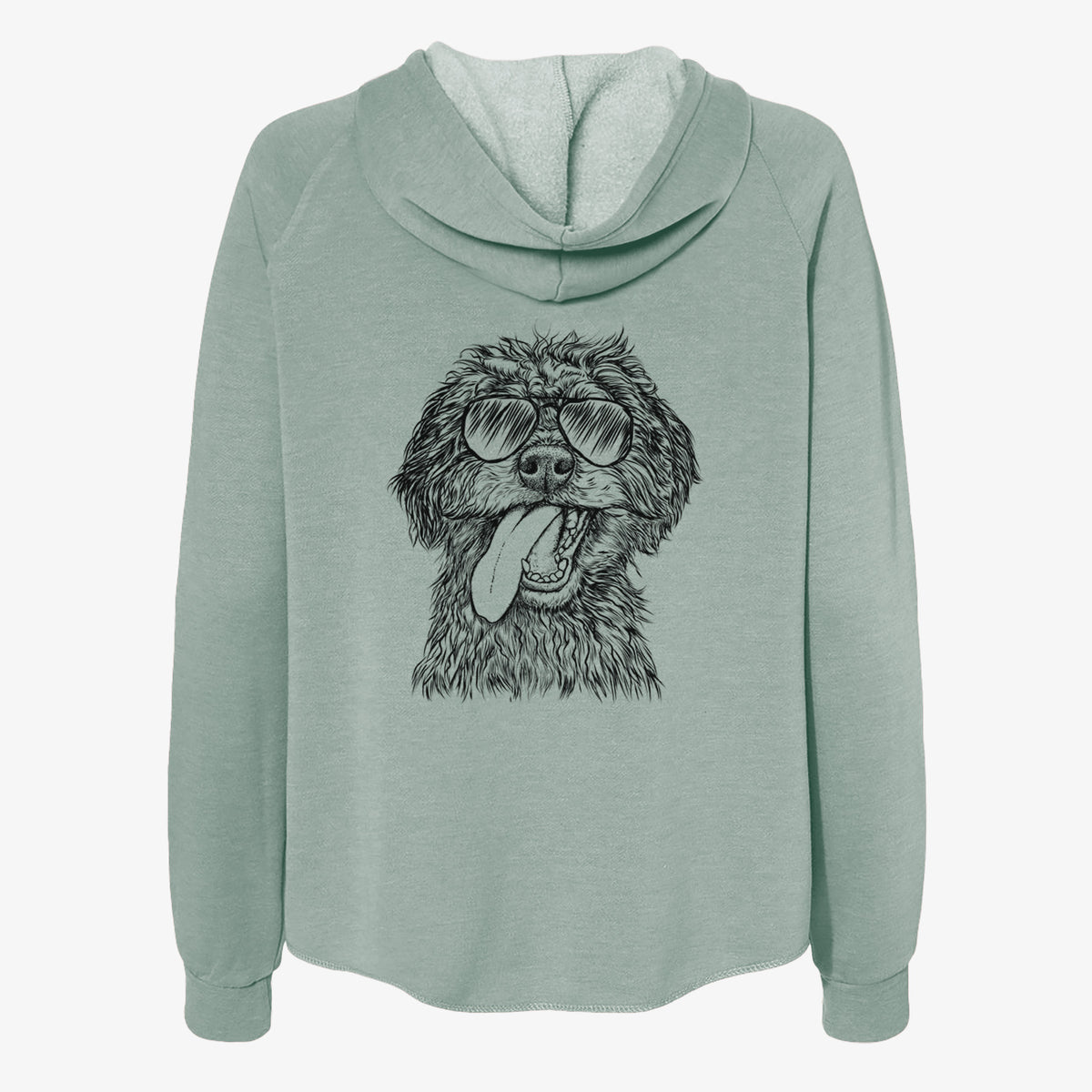 Winnie the Mini Aussiedoodle - Women's Cali Wave Zip-Up Sweatshirt