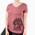 Aviator Winnie the Mini Aussiedoodle - Women's V-neck Shirt