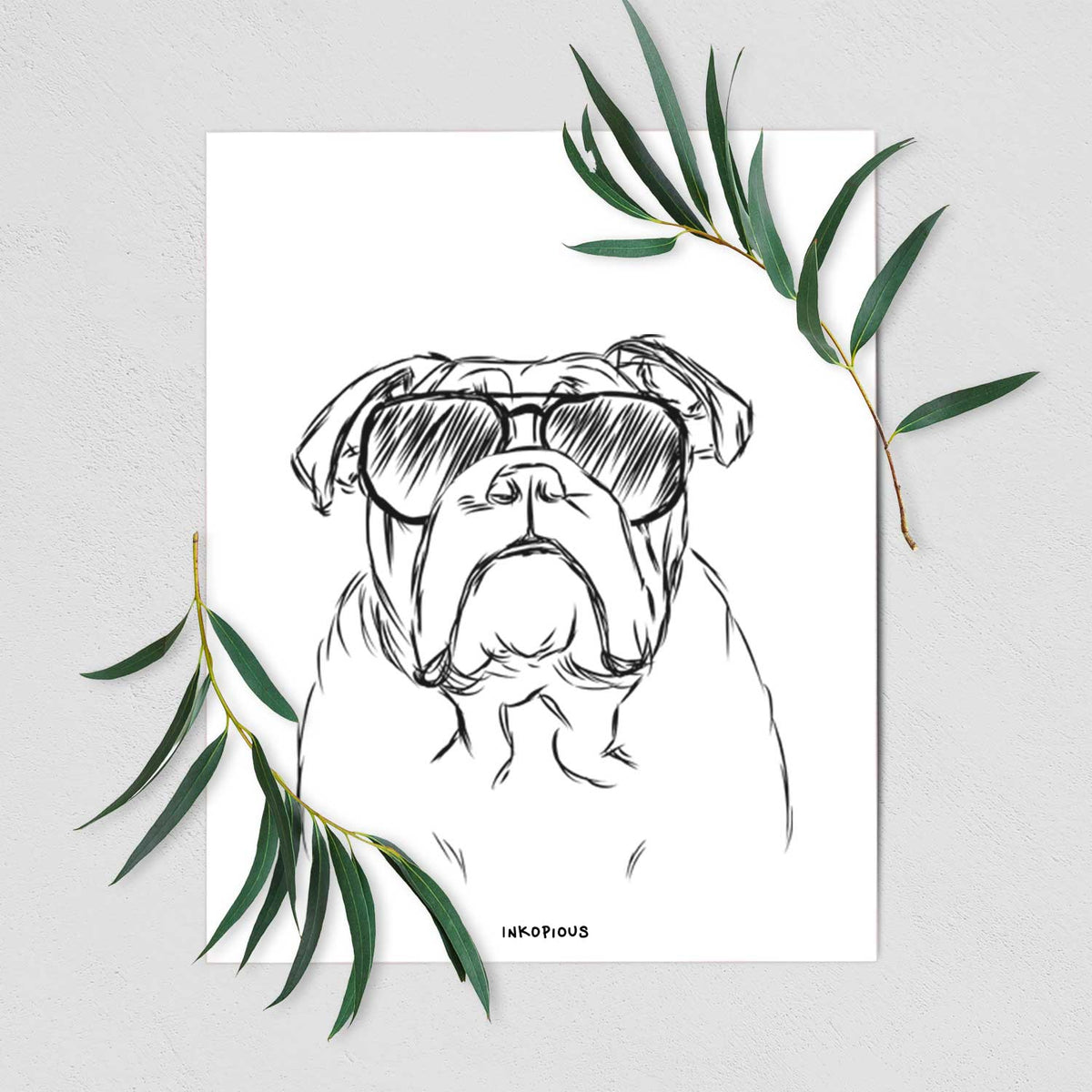 Winston the English Bulldog Art Print