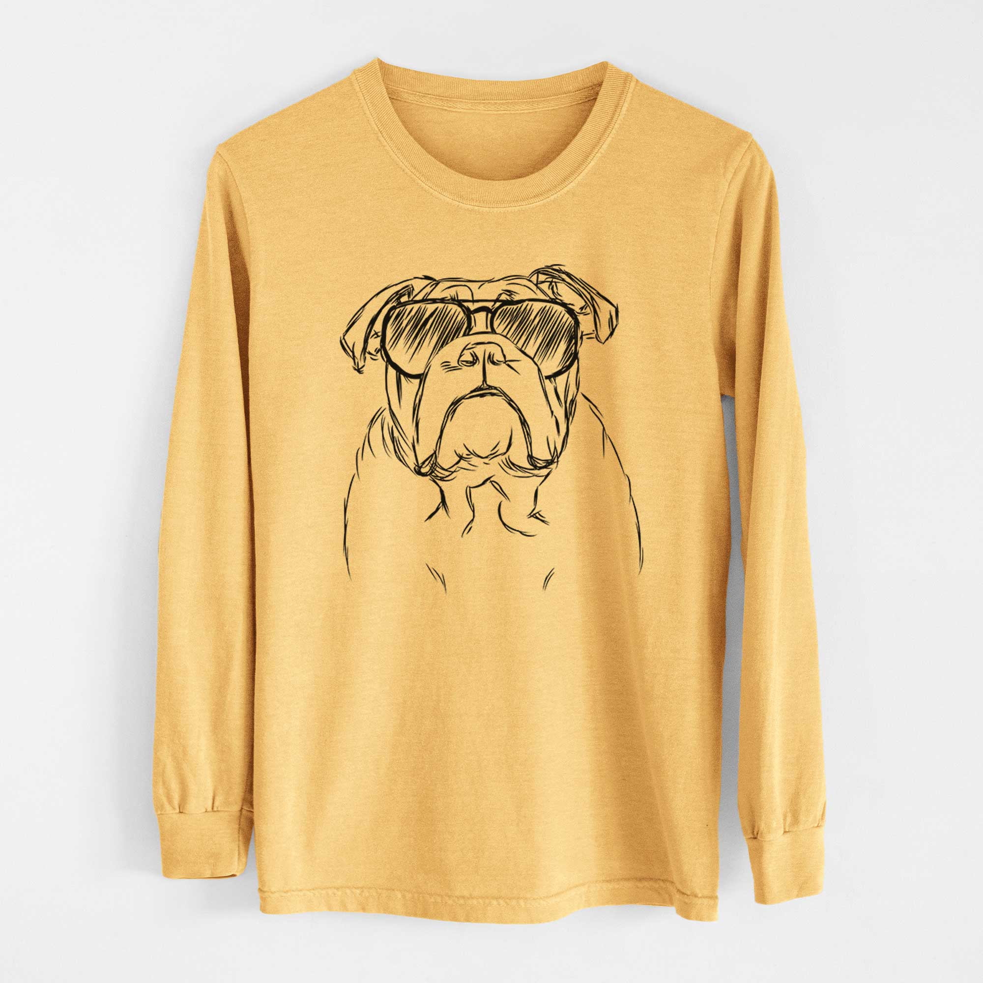 Aviators Winston the English Bulldog - Heavyweight 100% Cotton Long Sleeve