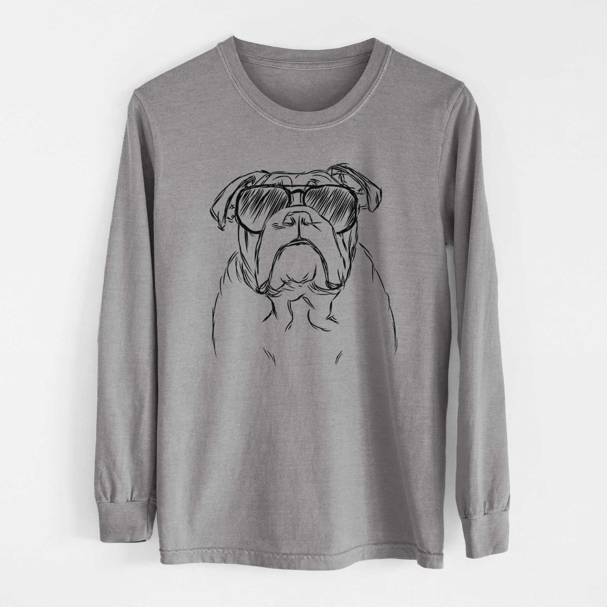 Aviators Winston the English Bulldog - Heavyweight 100% Cotton Long Sleeve