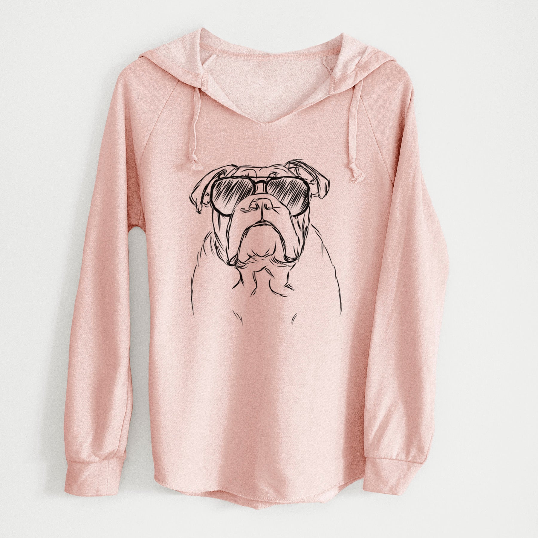 Aviator Winston the English Bulldog - Cali Wave Hooded Sweatshirt