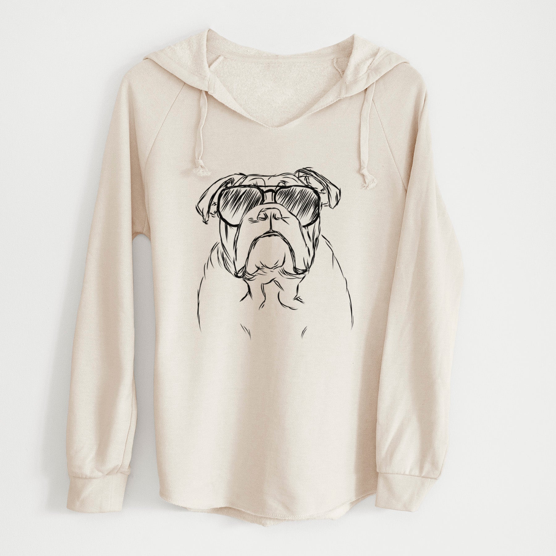 Aviator Winston the English Bulldog - Cali Wave Hooded Sweatshirt