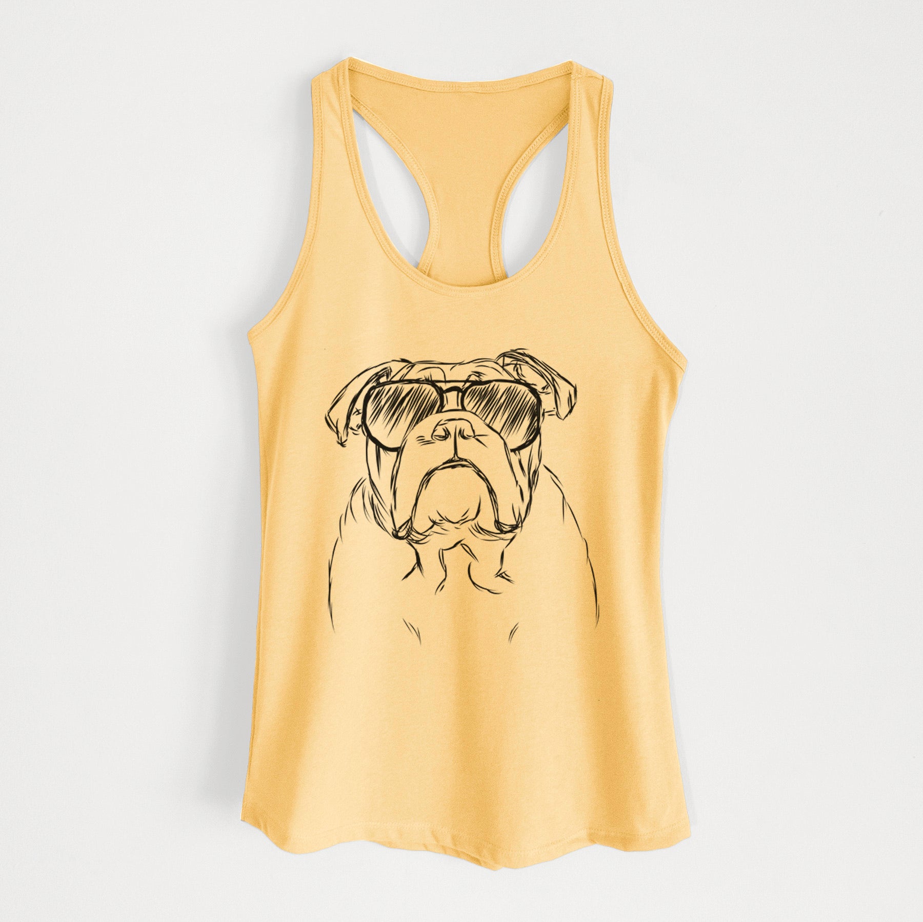 Winston the English Bulldog - Women's Racerback Tanktop