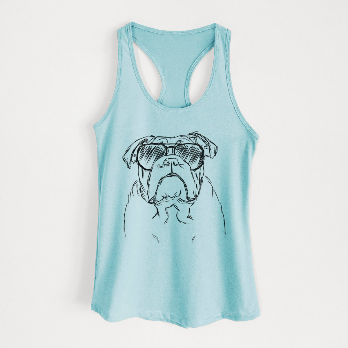 Winston the English Bulldog - Women's Racerback Tanktop