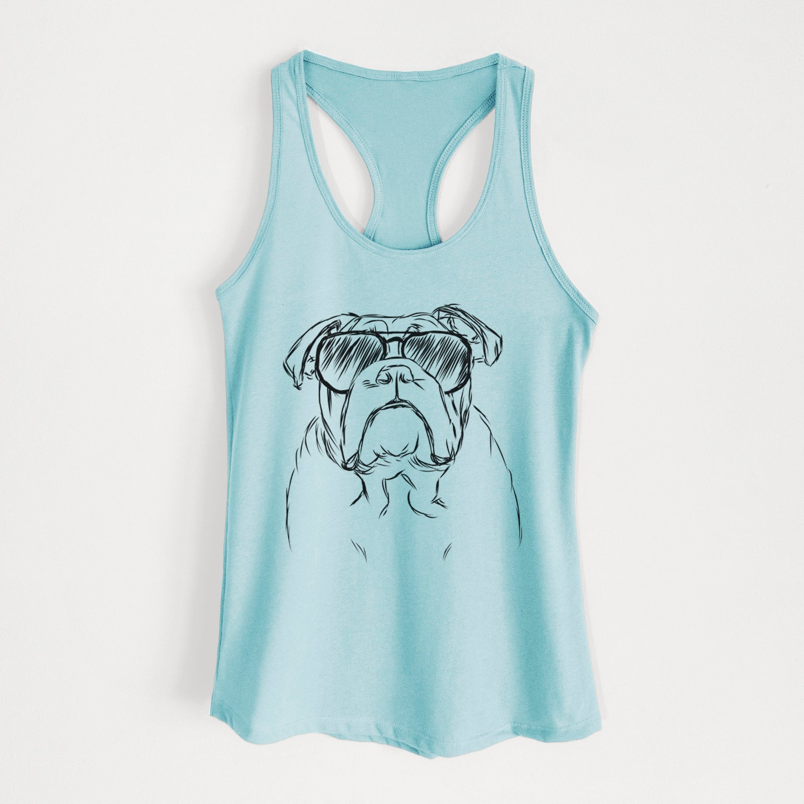 Winston the English Bulldog - Women's Racerback Tanktop
