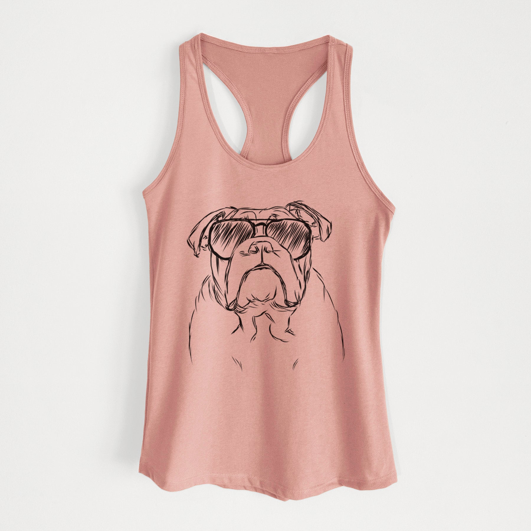 Winston the English Bulldog - Women's Racerback Tanktop