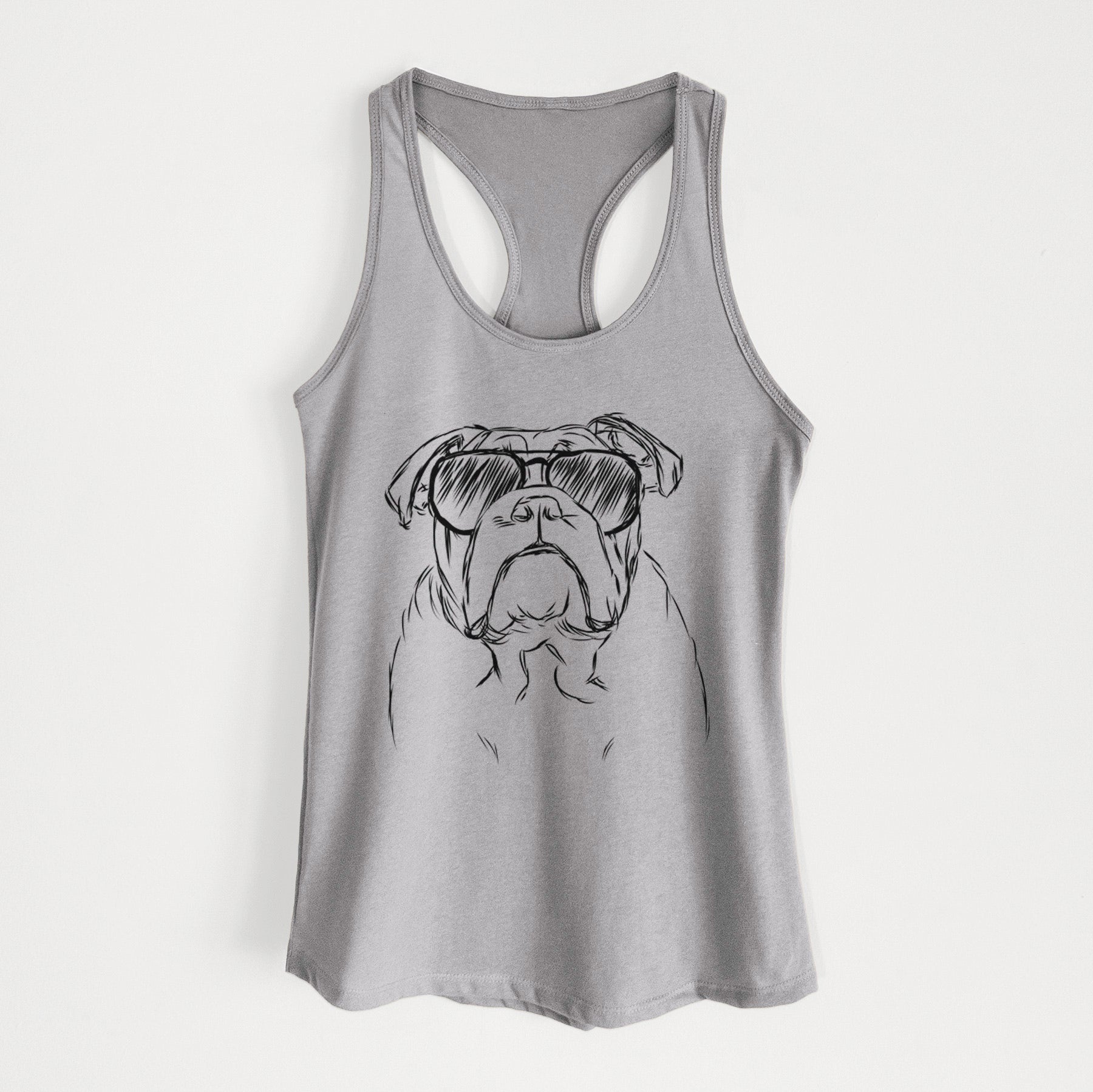 Winston the English Bulldog - Women's Racerback Tanktop