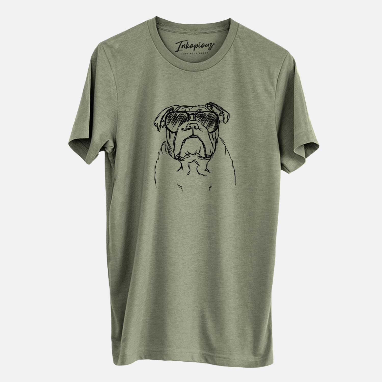 Aviator Winston the English Bulldog - Unisex Crewneck