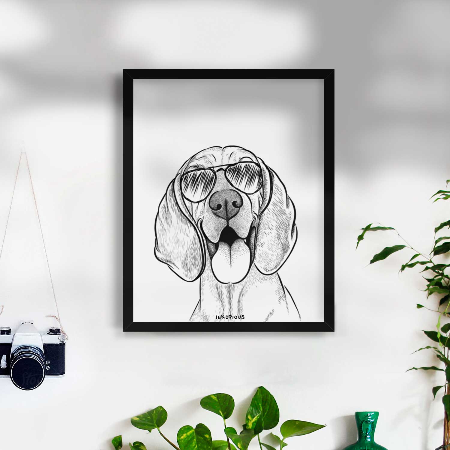 Winston the Redbone Coonhound Art Print