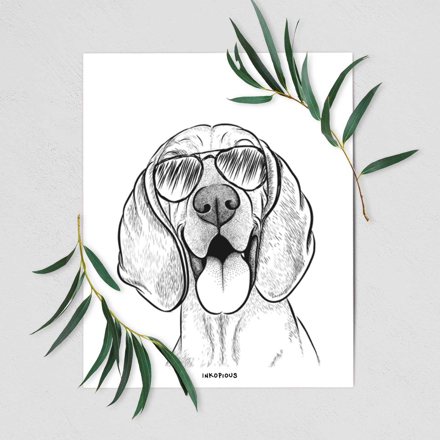 Winston the Redbone Coonhound Art Print