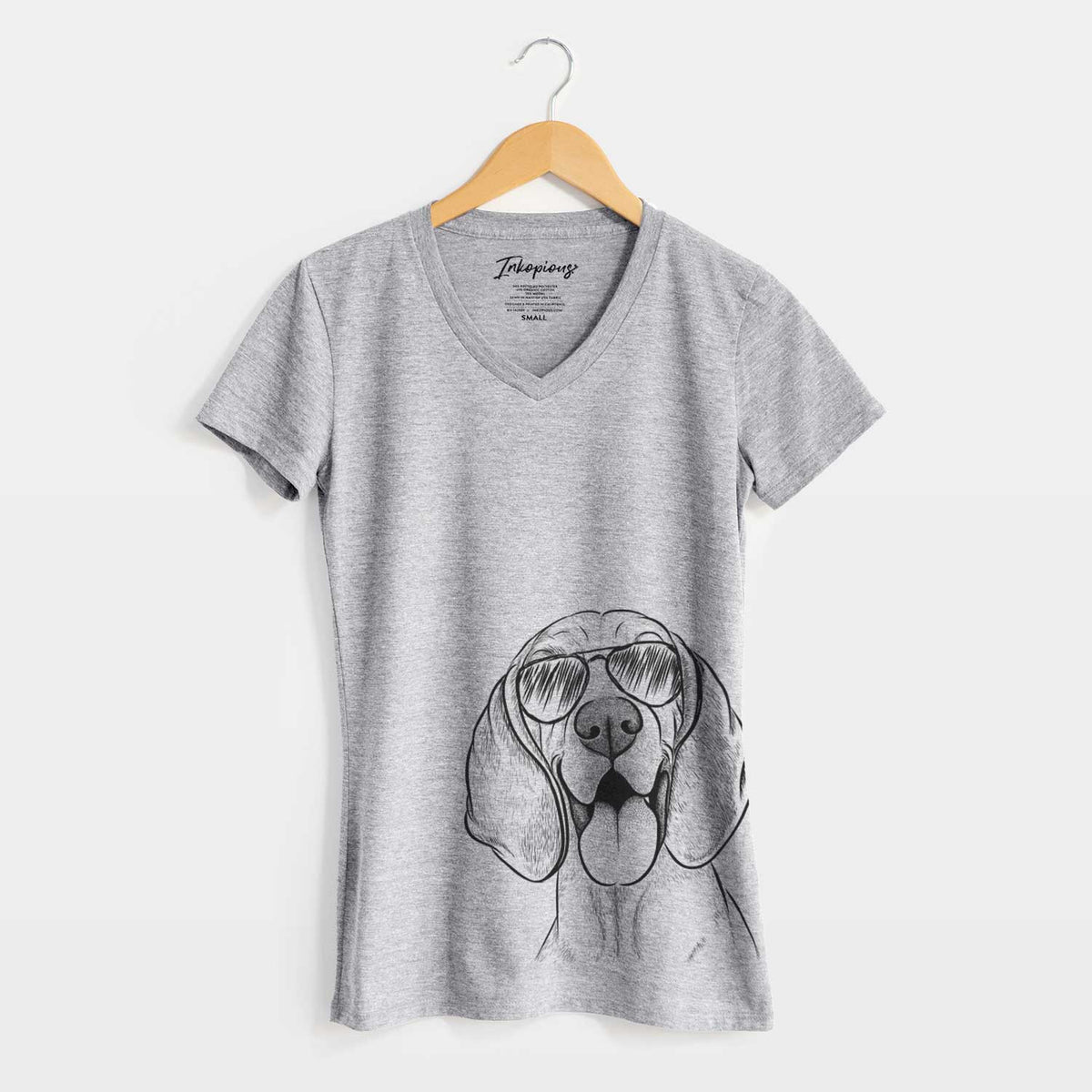 Aviator Winston the Redbone Coonhound - Women&#39;s V-neck Shirt