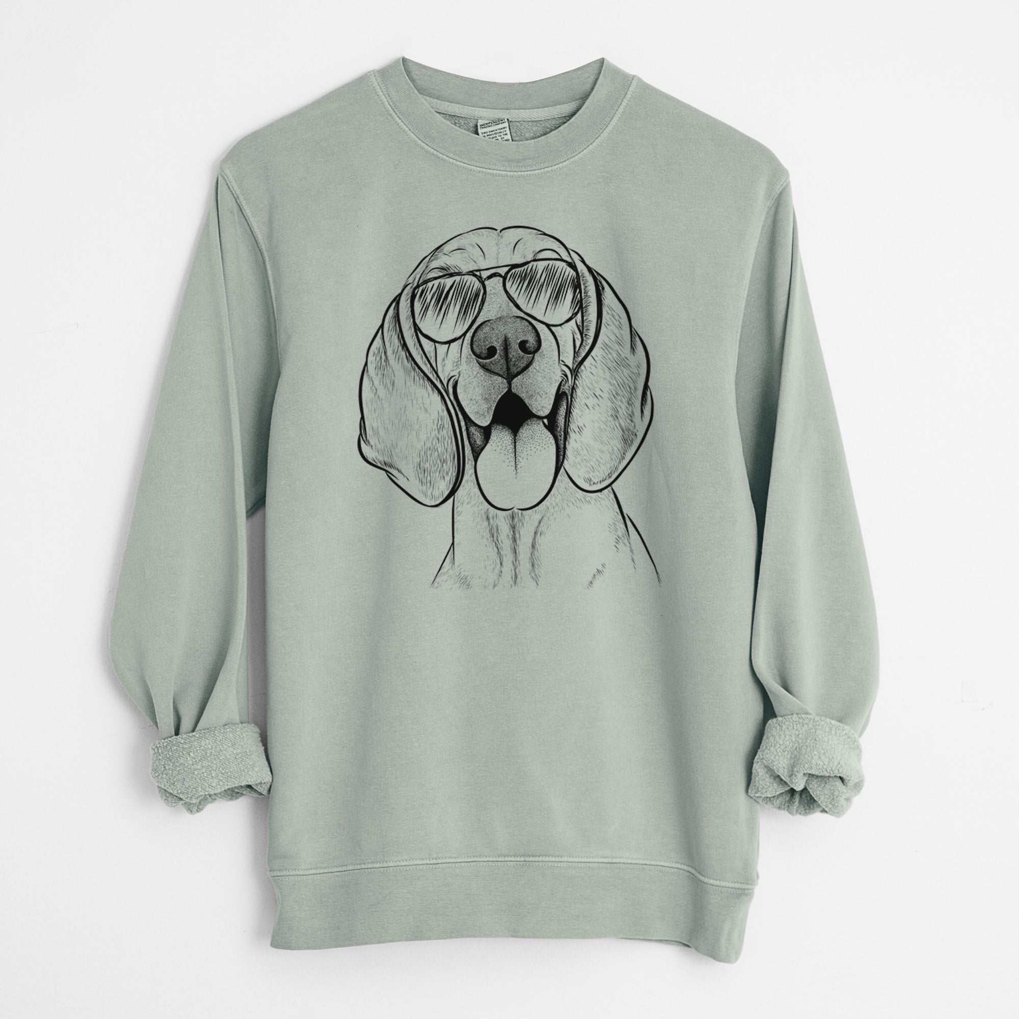 Aviator Winston the Redbone Coonhound - Unisex Pigment Dyed Crew Sweatshirt