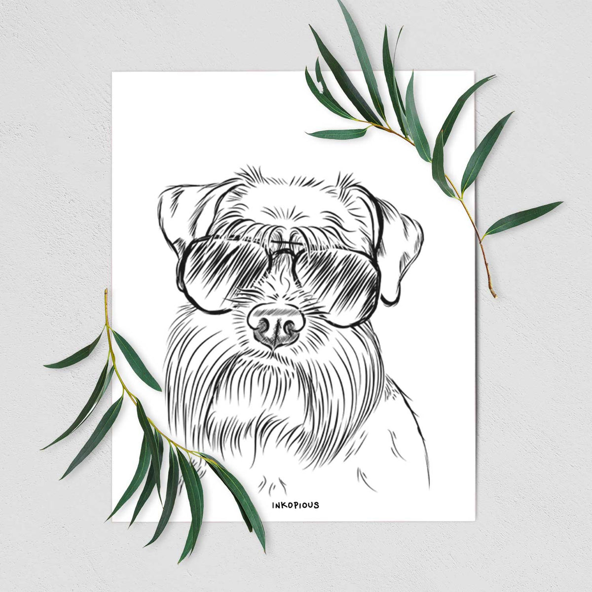 Wrigley the Schnauzer Art Print
